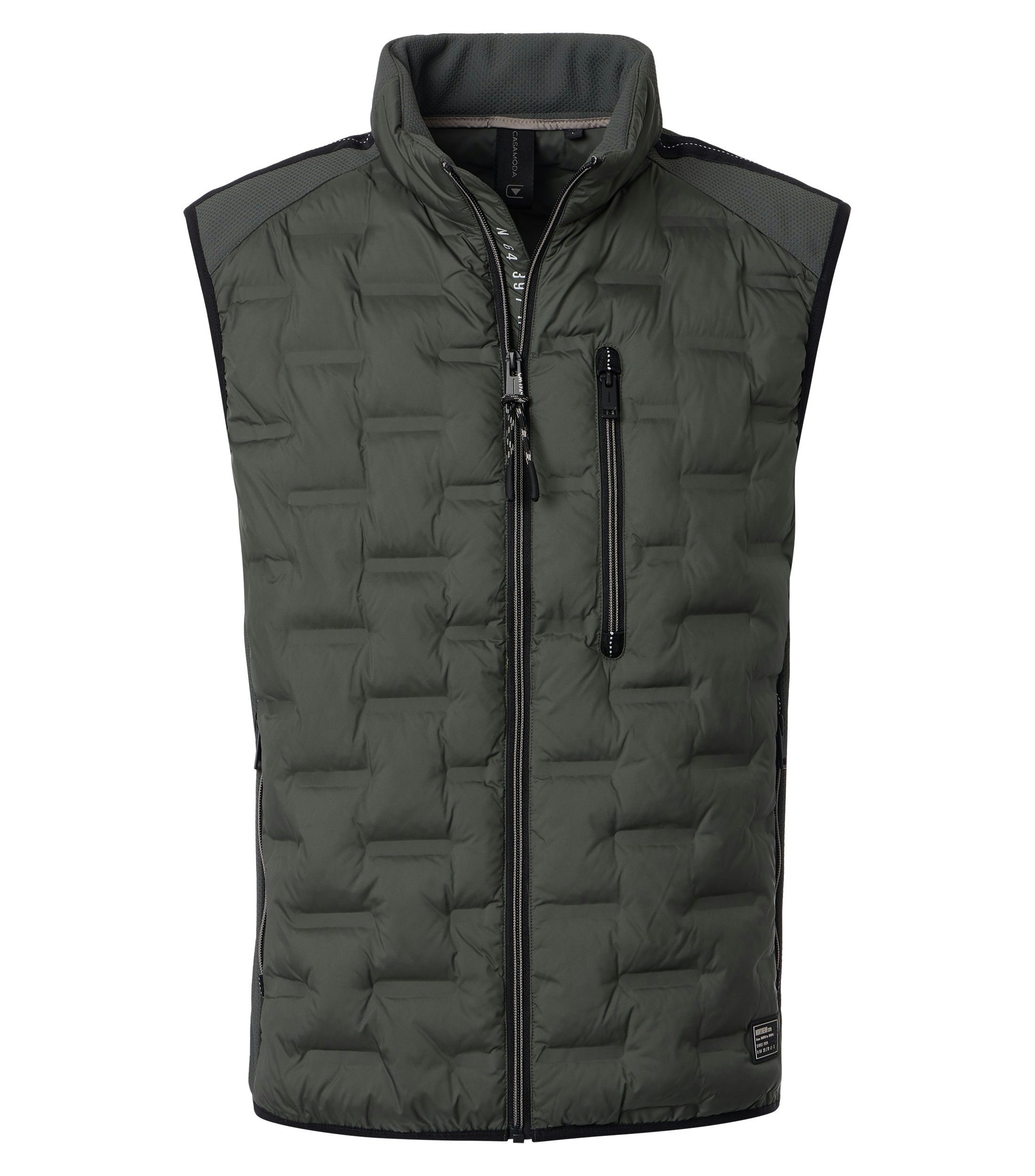 Eine Weste im uni Muster in der Farbe Dunkelgrün