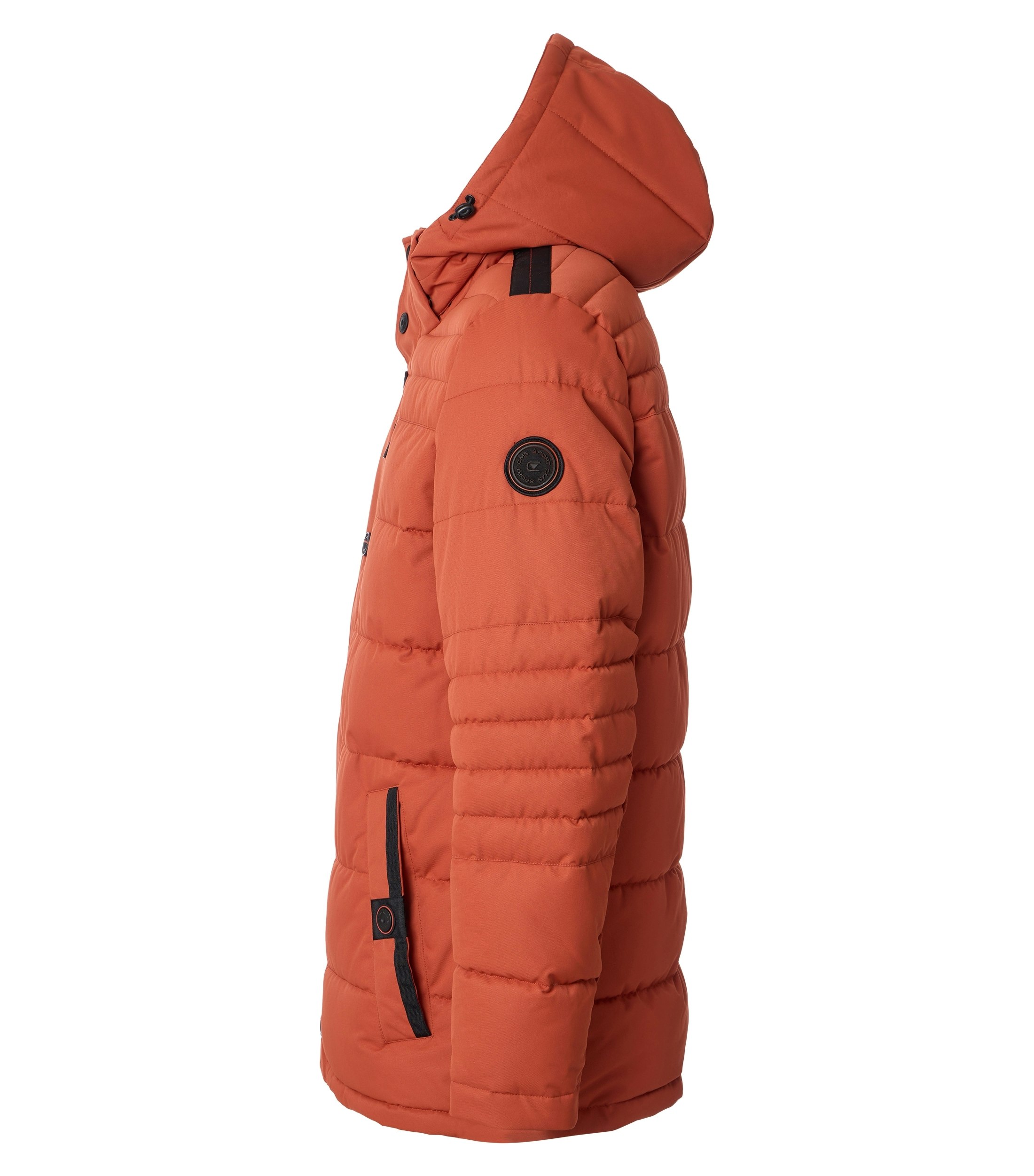 Eine Jacke im uni Muster in der Farbe Orange