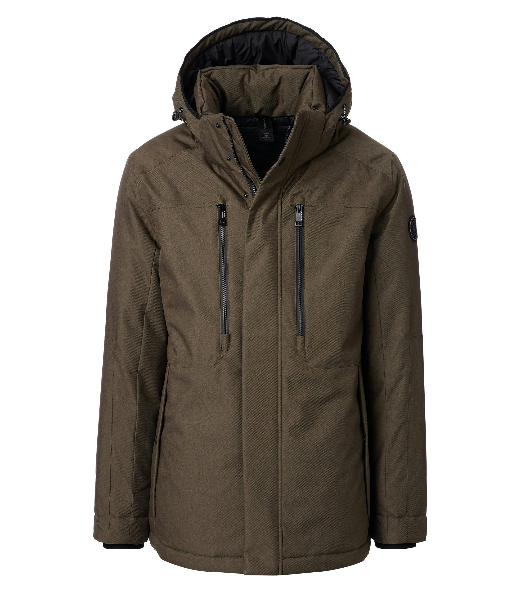 Eine Jacke im uni Muster in der Farbe Grün