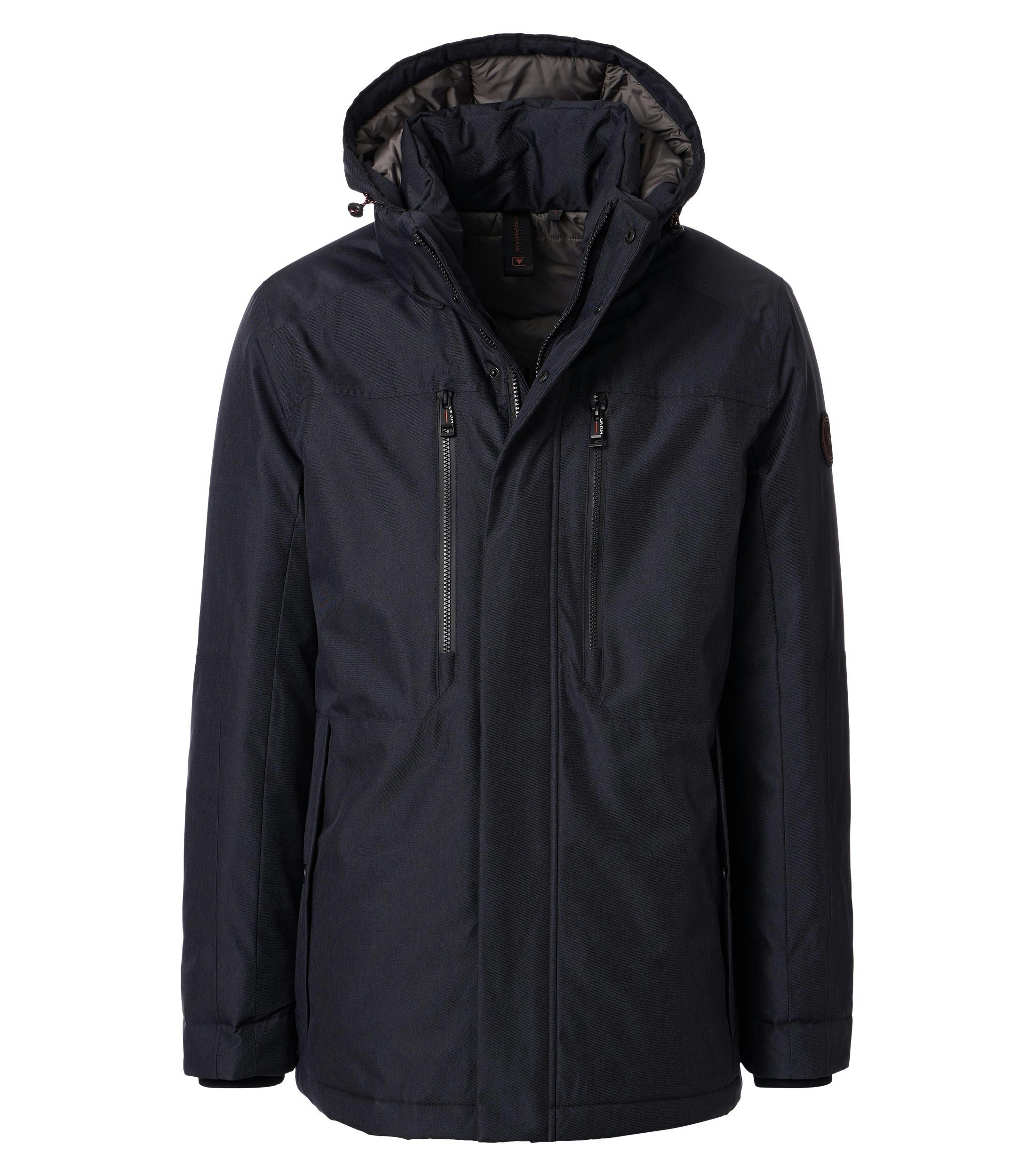 Eine Jacke im uni Muster in der Farbe Dunkelblau