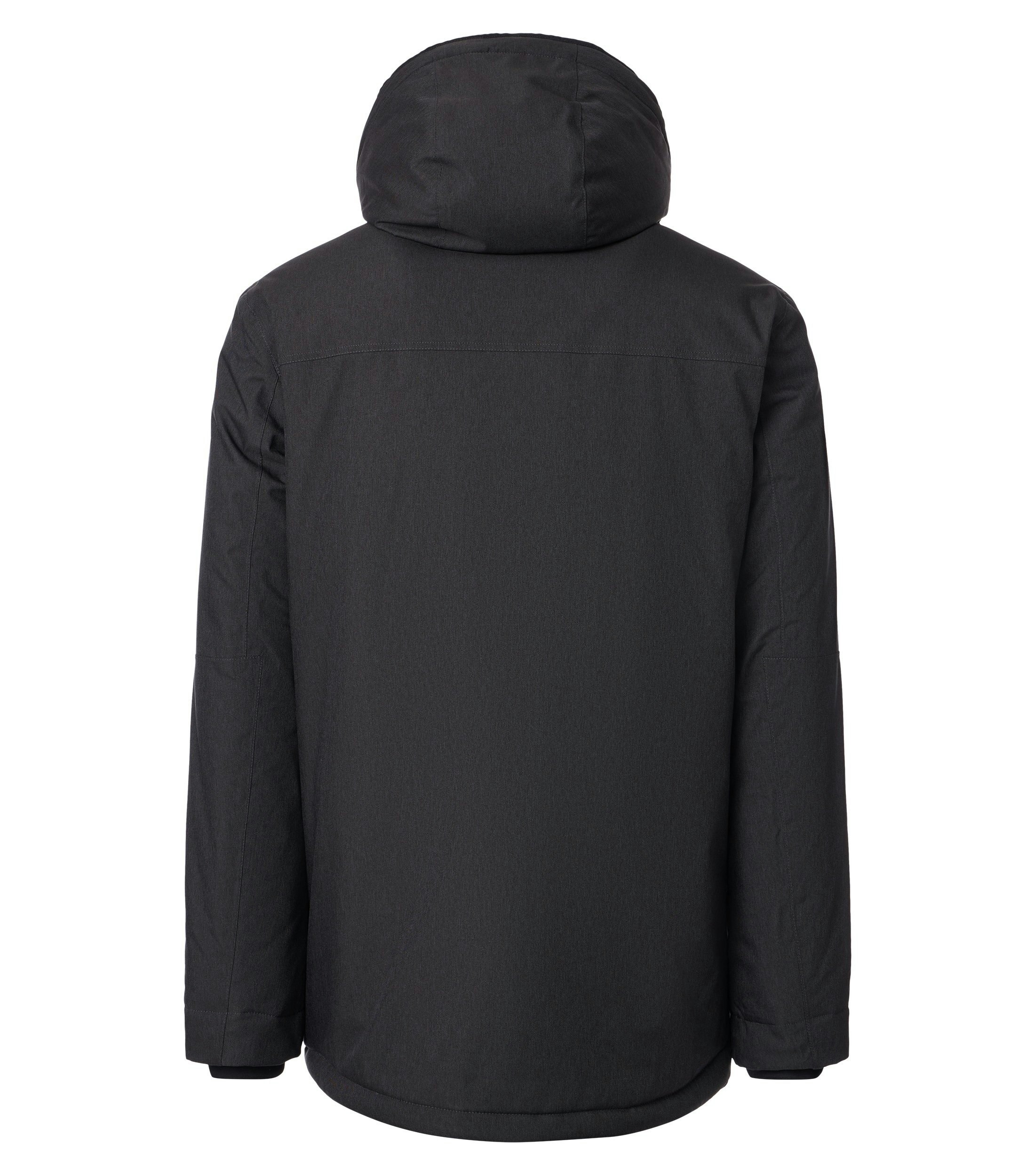 Eine Jacke im uni Muster in der Farbe Grauschwarz