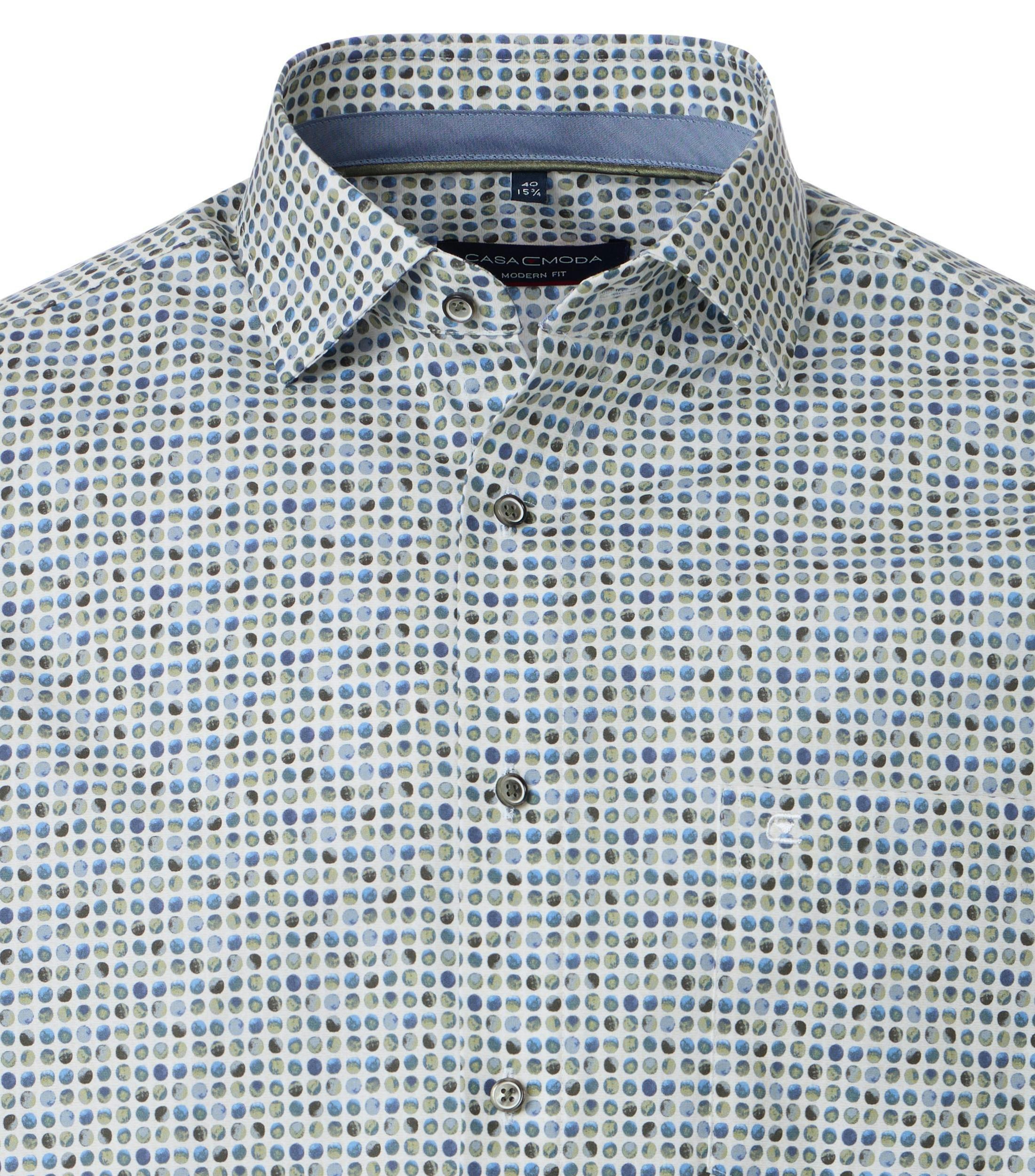 Ein Businesshemd im Print Muster in der Farbe Grünblau