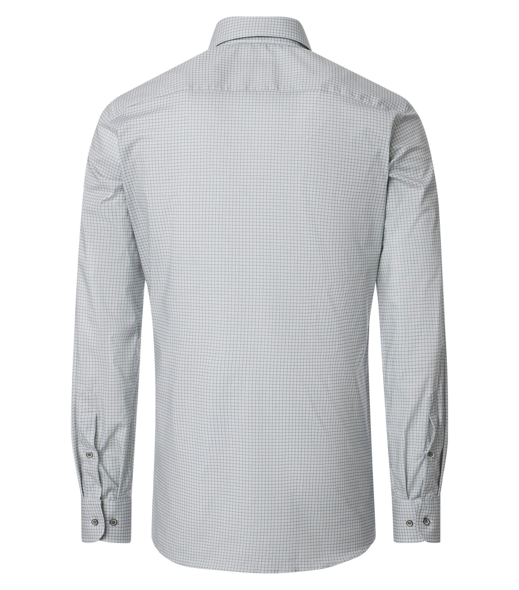 Ein Businesshemd im Print Muster in der Farbe Grün