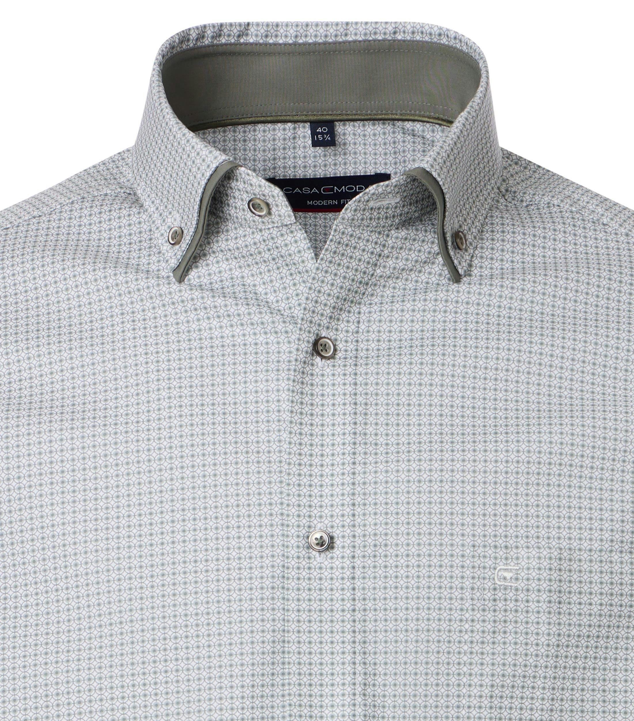 Ein Businesshemd im Print Muster in der Farbe Grün