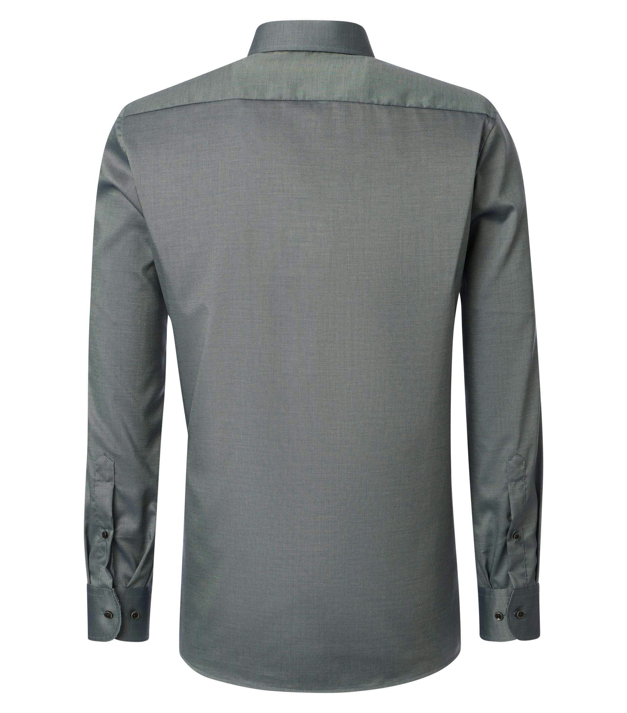 Ein Businesshemd im uni Muster in der Farbe Dunkelgrün