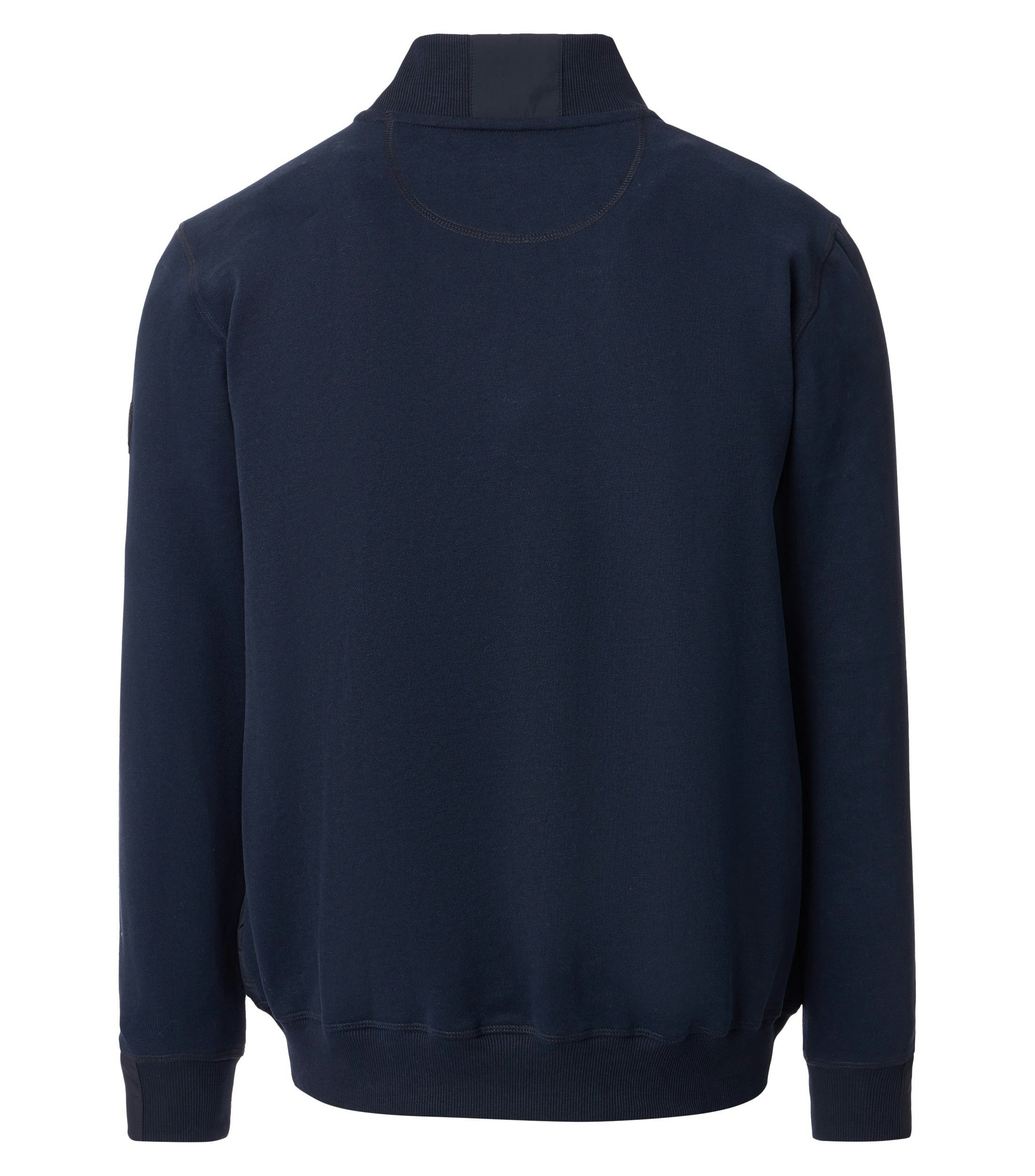 Eine Sweatjacke im uni Muster in der Farbe Dunkelblau