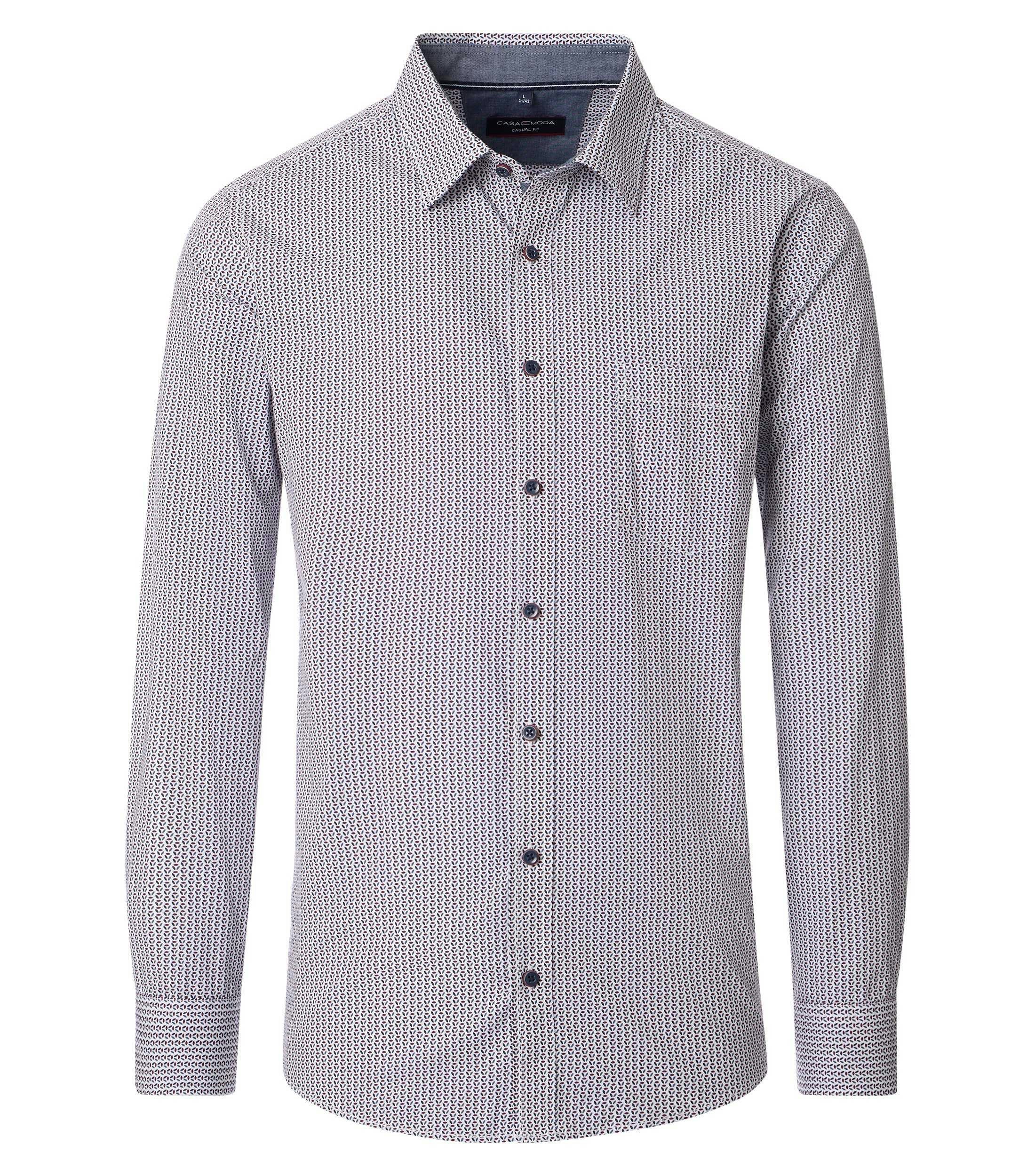 Ein Freizeithemd im Print Muster in der Farbe Hellrot