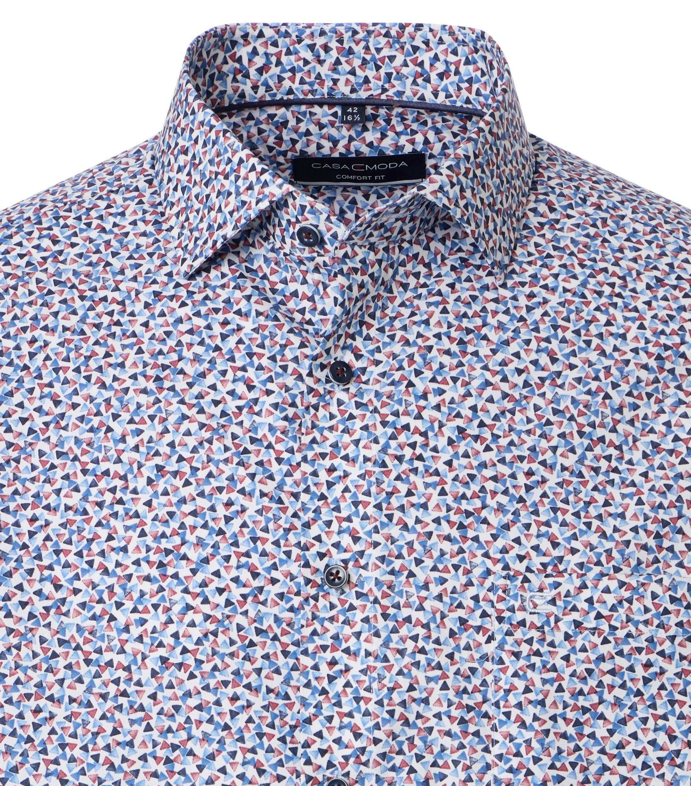 Ein Businesshemd im Print Muster in der Farbe Rot