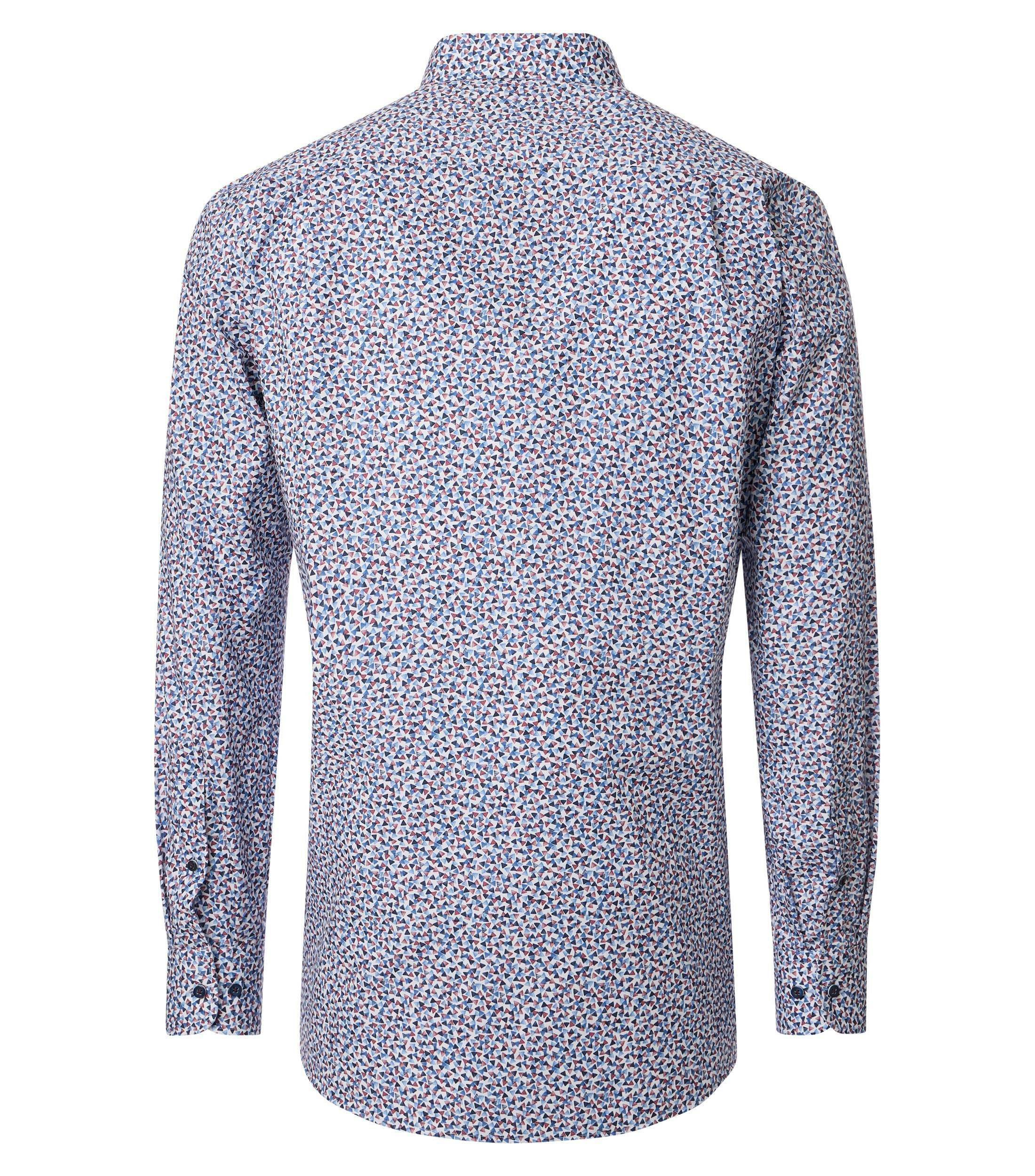 Ein Businesshemd im Print Muster in der Farbe Rot
