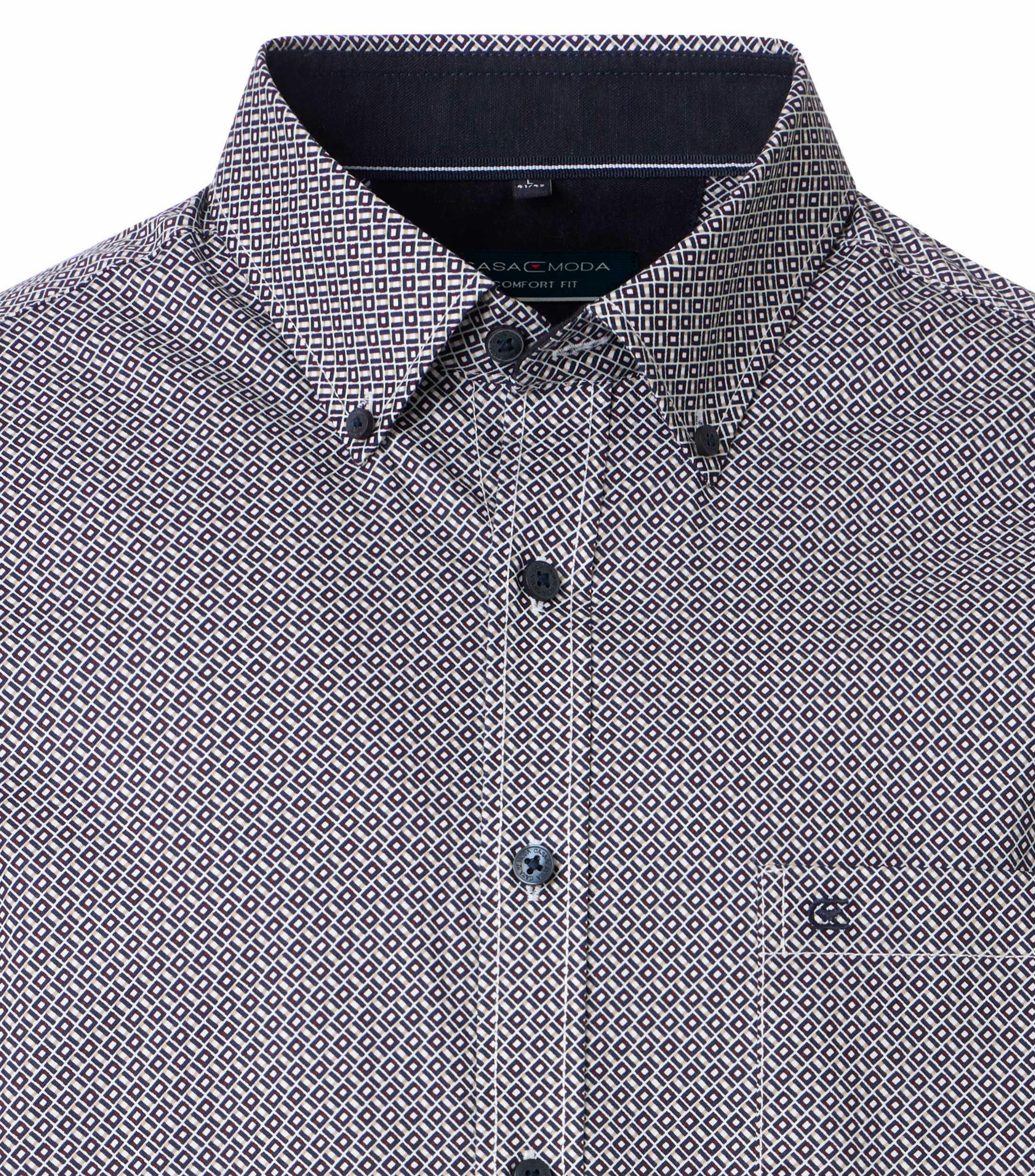 Ein Freizeithemd im Print Muster in der Farbe Dunkelblau