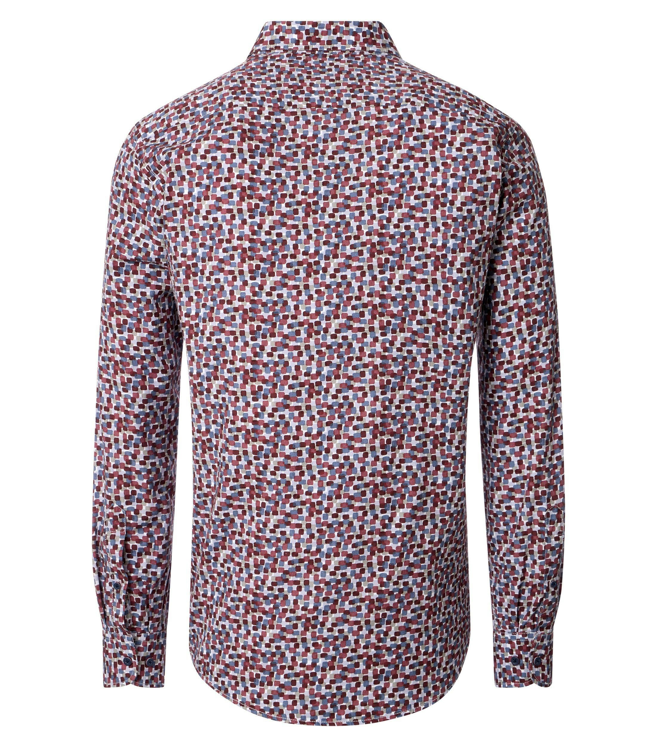 Ein Freizeithemd im Print Muster in der Farbe Rot