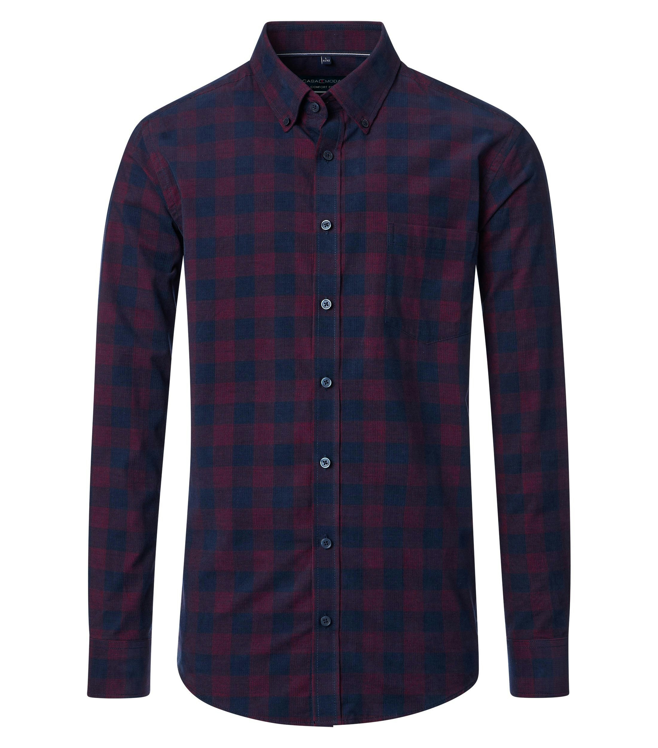 Ein Freizeithemd im kariert Muster in der Farbe Rot