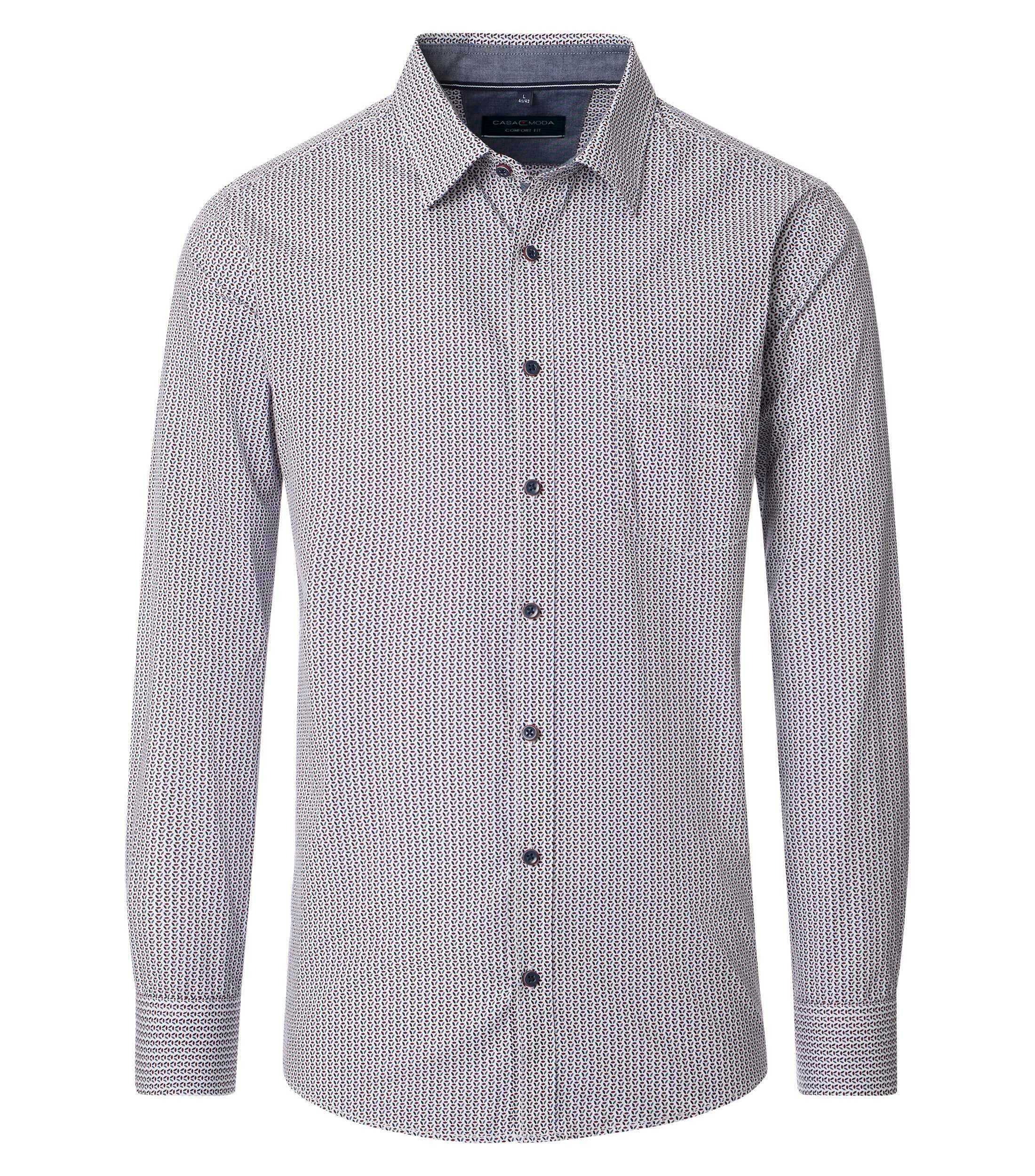 Ein Freizeithemd im Print Muster in der Farbe Hellrot