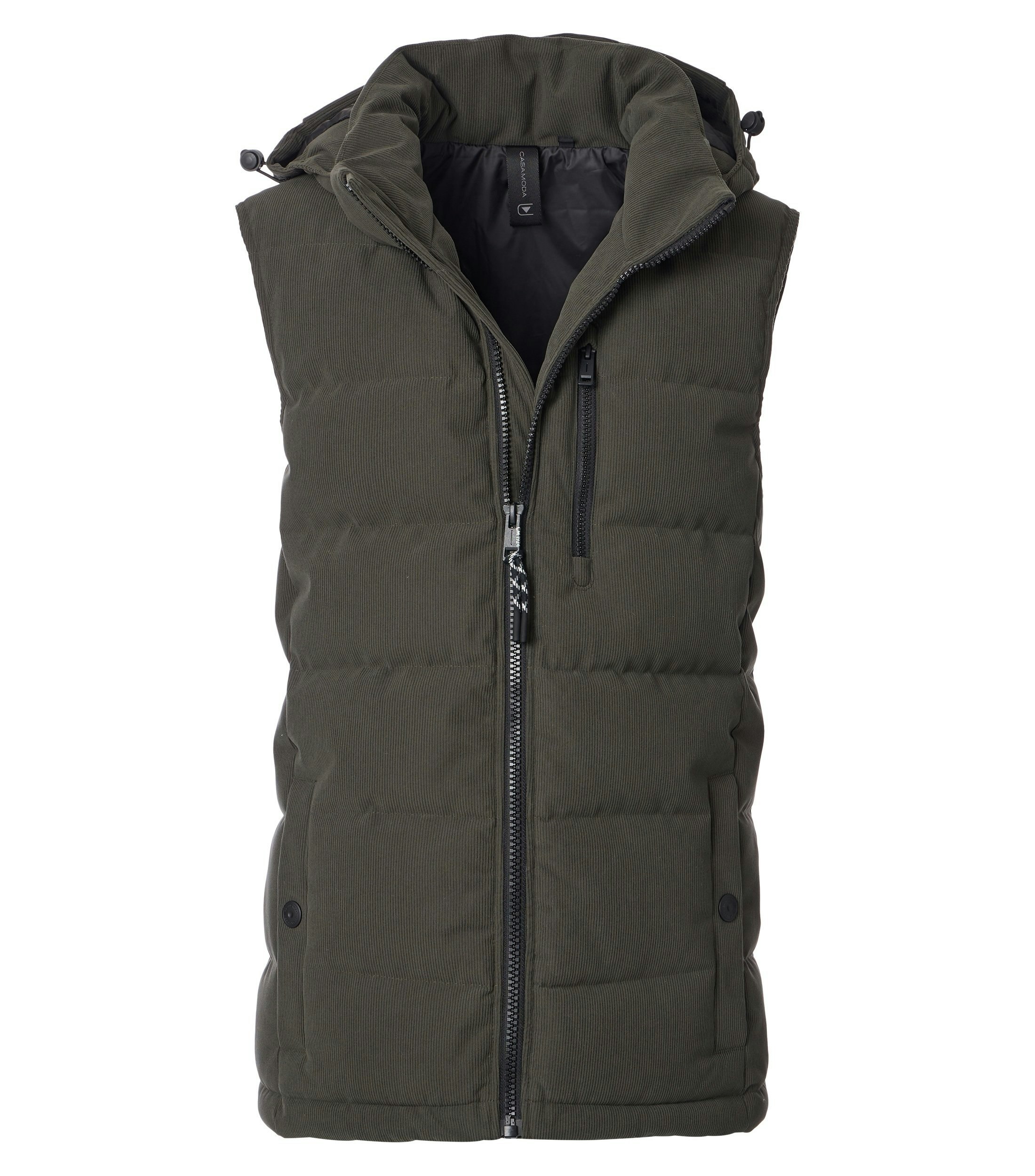 Eine Weste im uni Muster in der Farbe Dunkelgrün