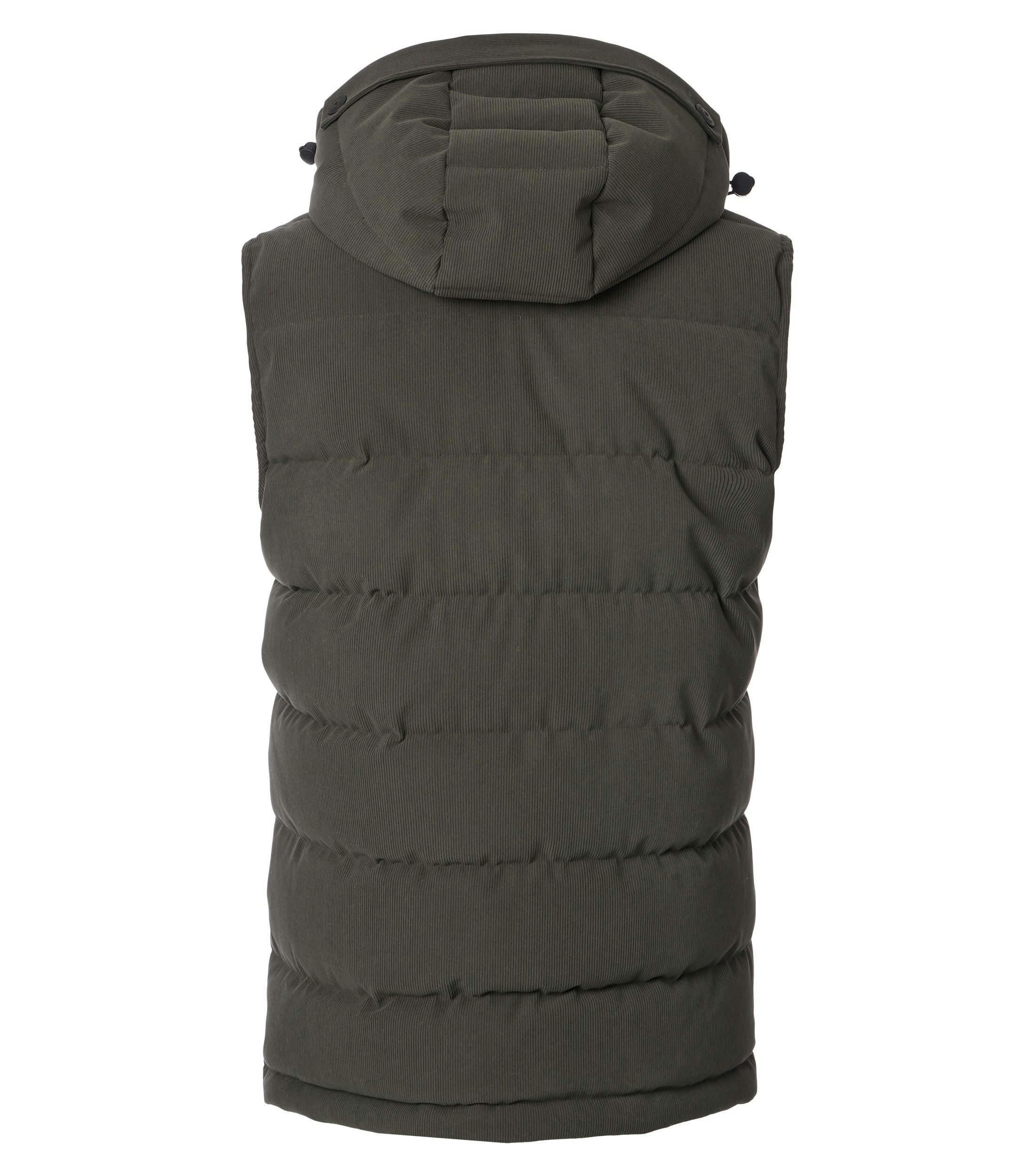 Eine Weste im uni Muster in der Farbe Dunkelgrün