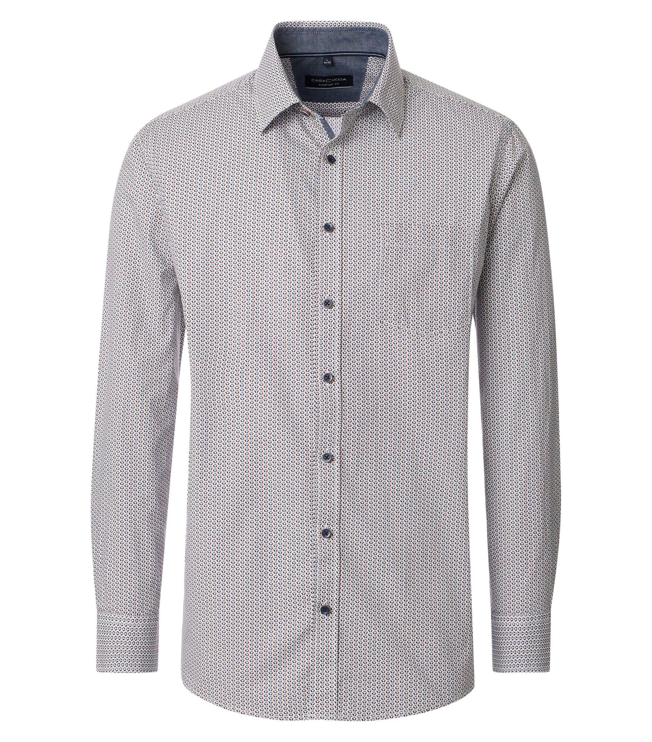 Ein Freizeithemd im Print Muster in der Farbe Grau