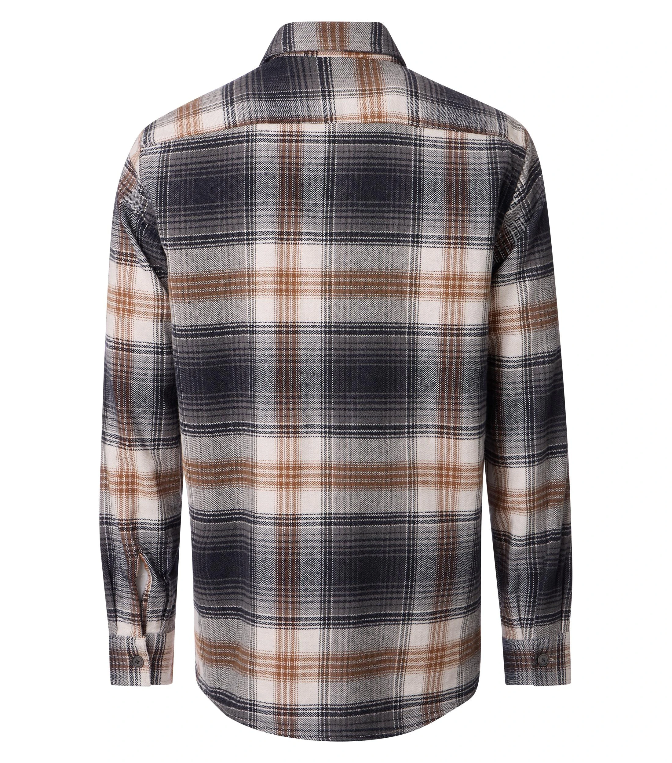 Hemdjacke im karierten Muster in der Farbe Braun