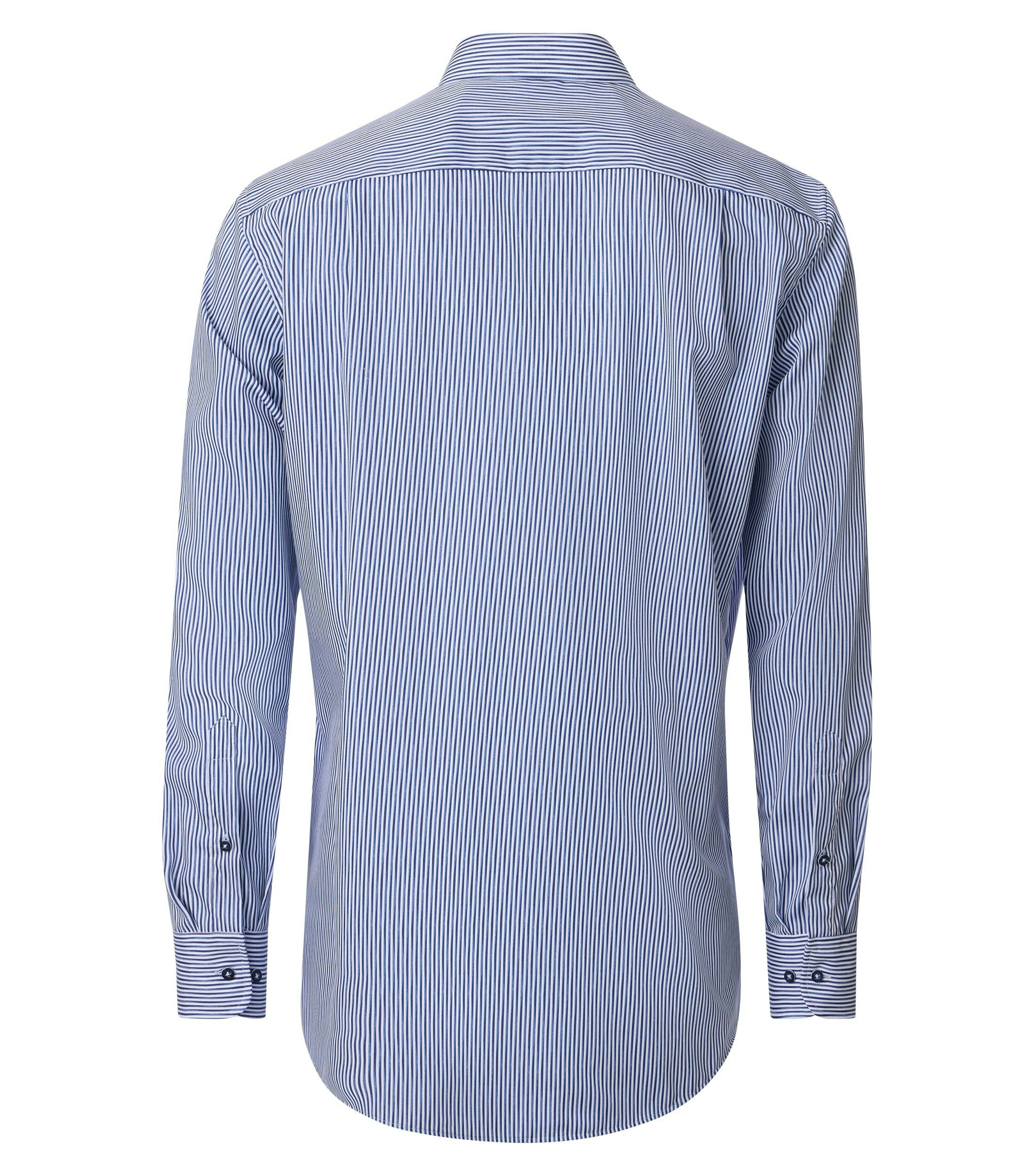 Ein Businesshemd im gestreift Muster in der Farbe Blau