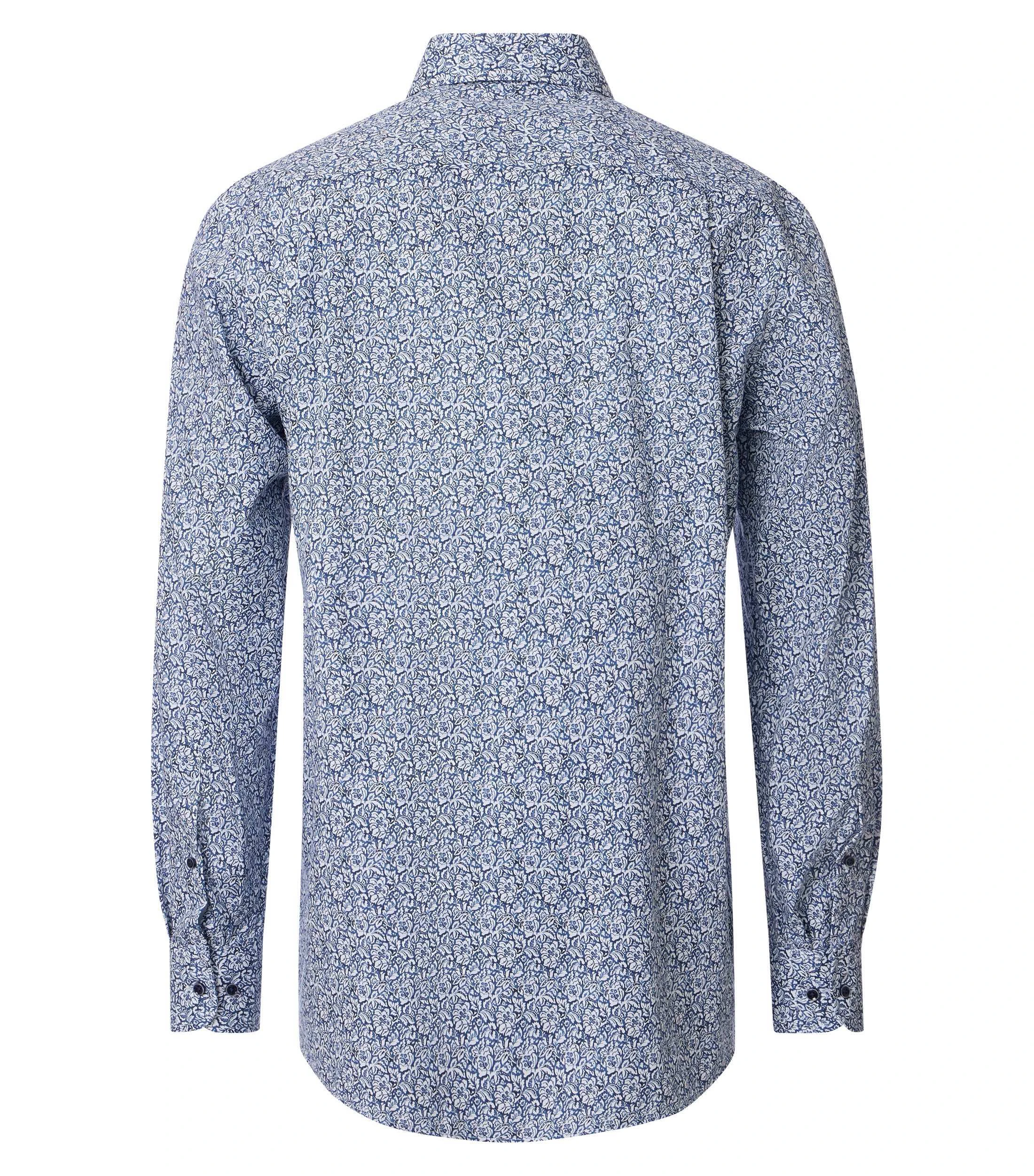 Businesshemd im Print-Muster in der Farbe Blau