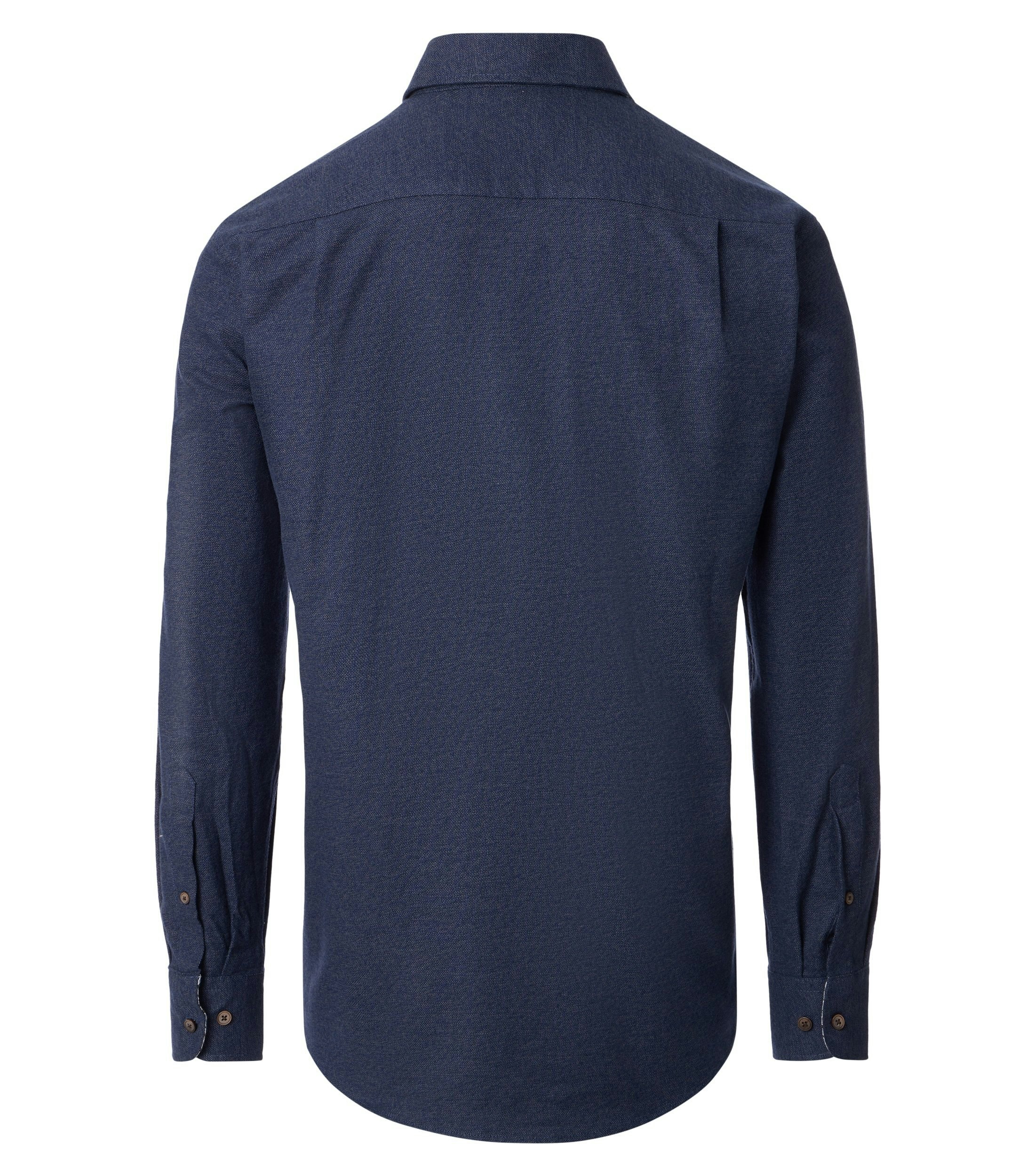 Ein Freizeithemd im uni Muster in der Farbe Blau