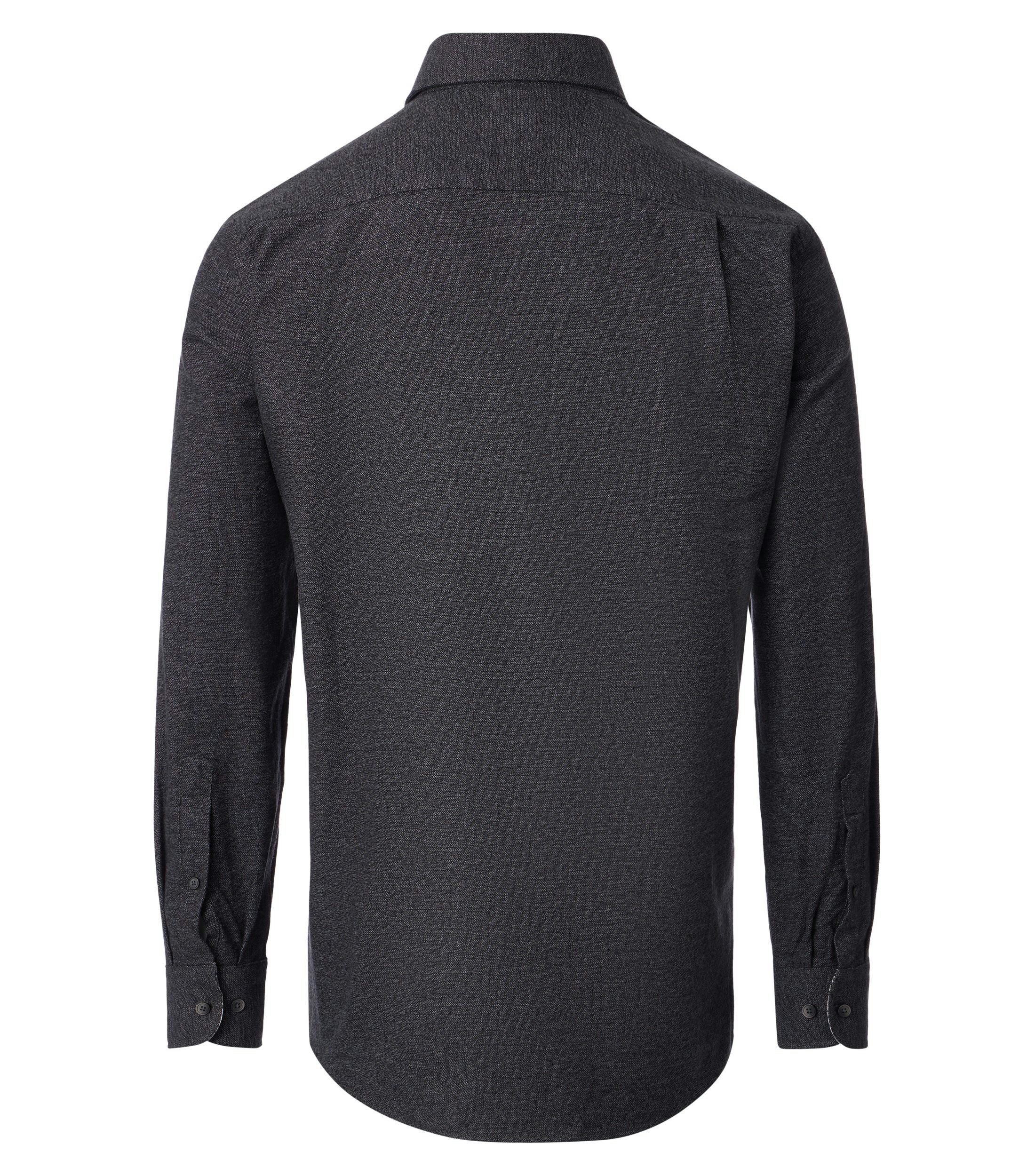 Ein Freizeithemd im uni Muster in der Farbe Schwarz