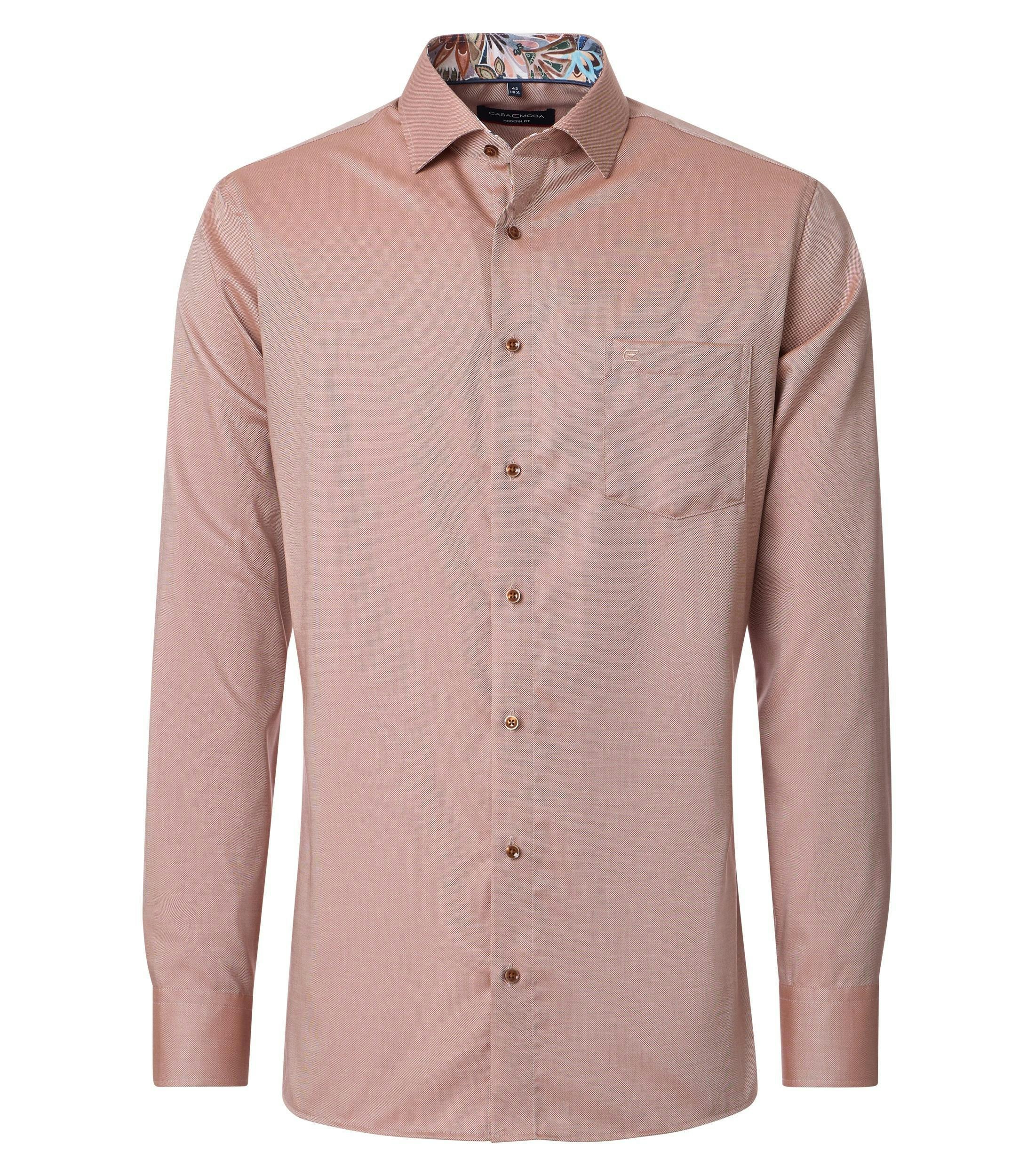 Ein Businesshemd im uni Muster in der Farbe Orange