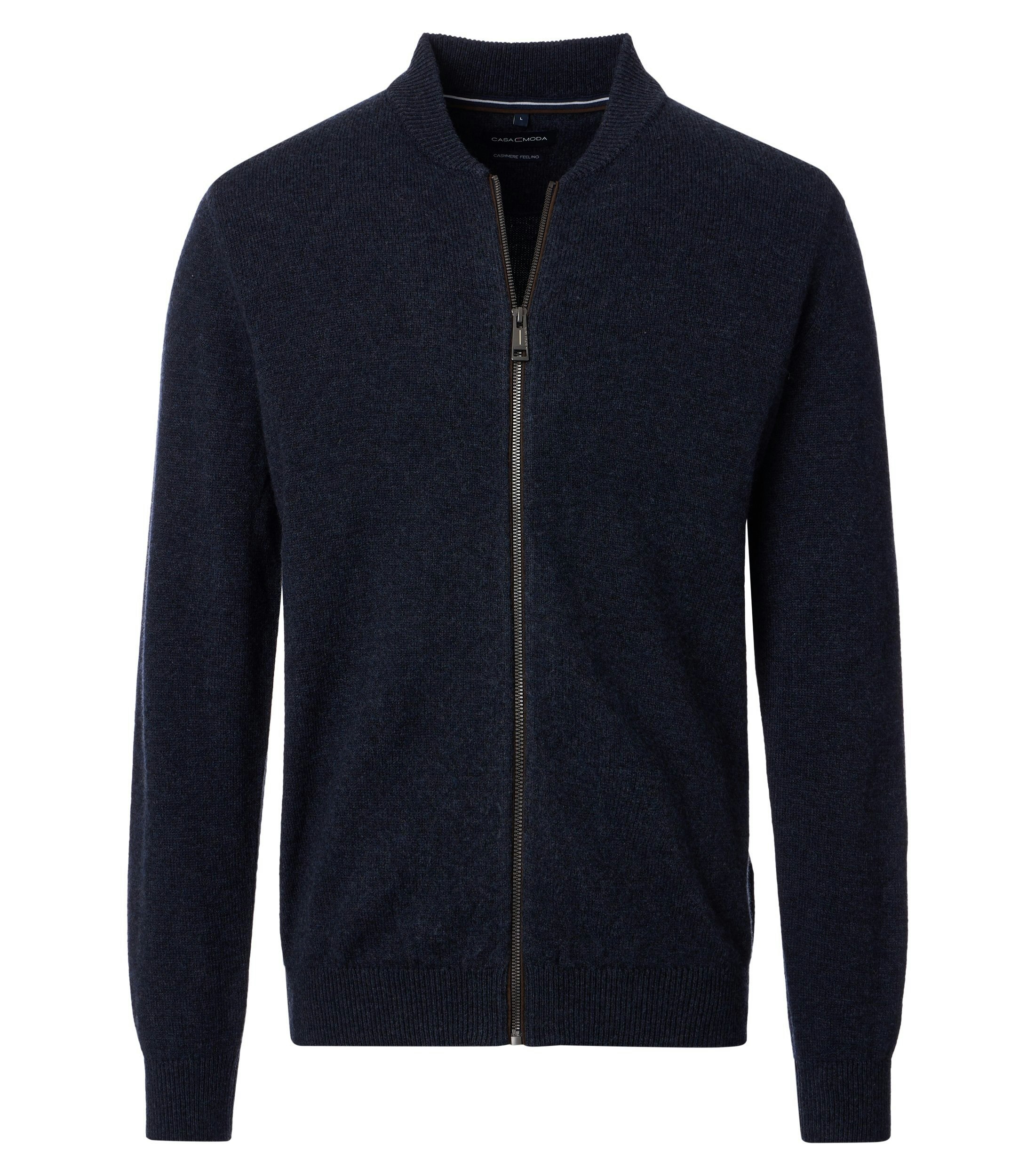 Eine Strickjacken im uni Muster in der Farbe Dunkelblau