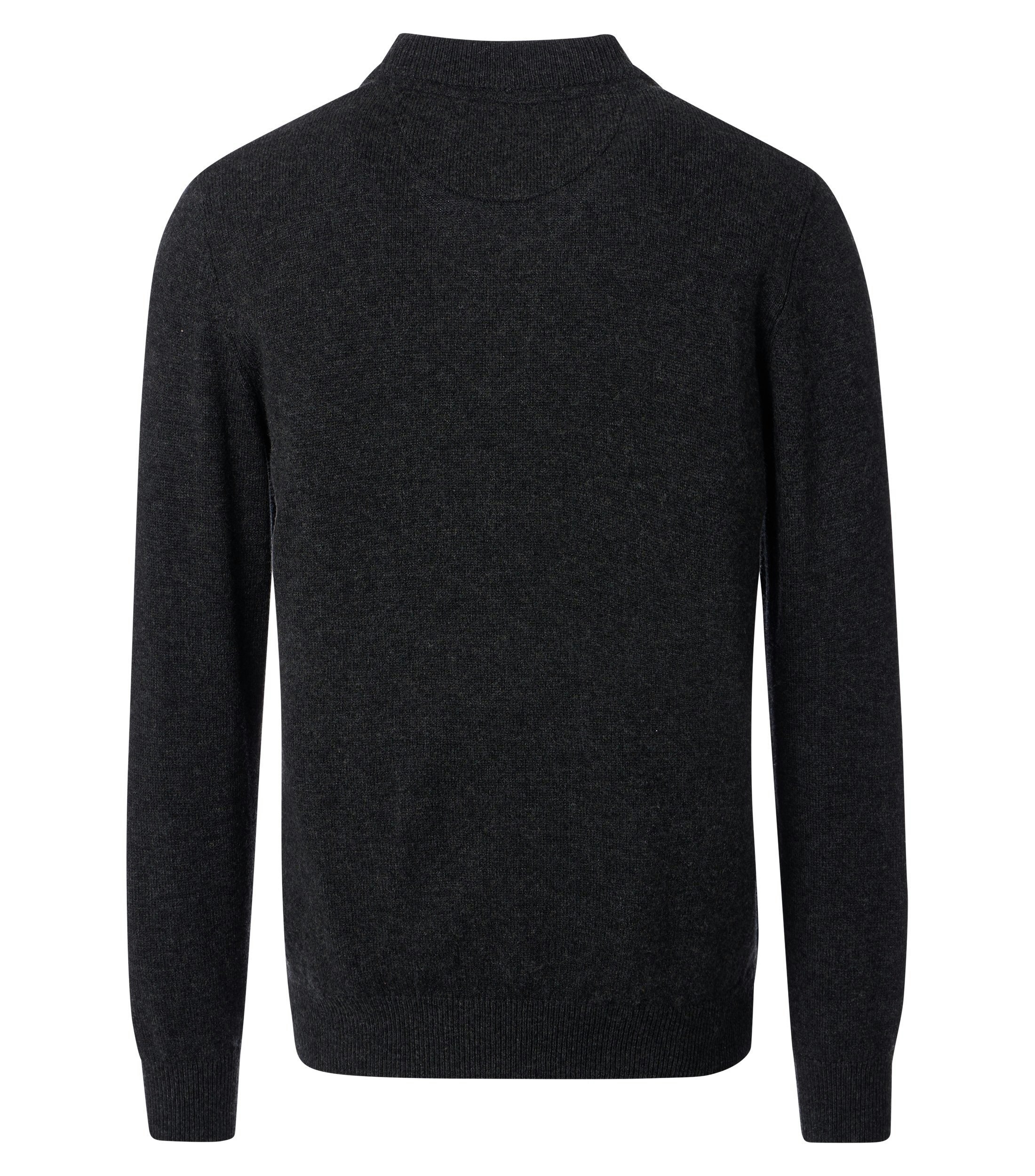 Eine Strickjacken im uni Muster in der Farbe Grauschwarz