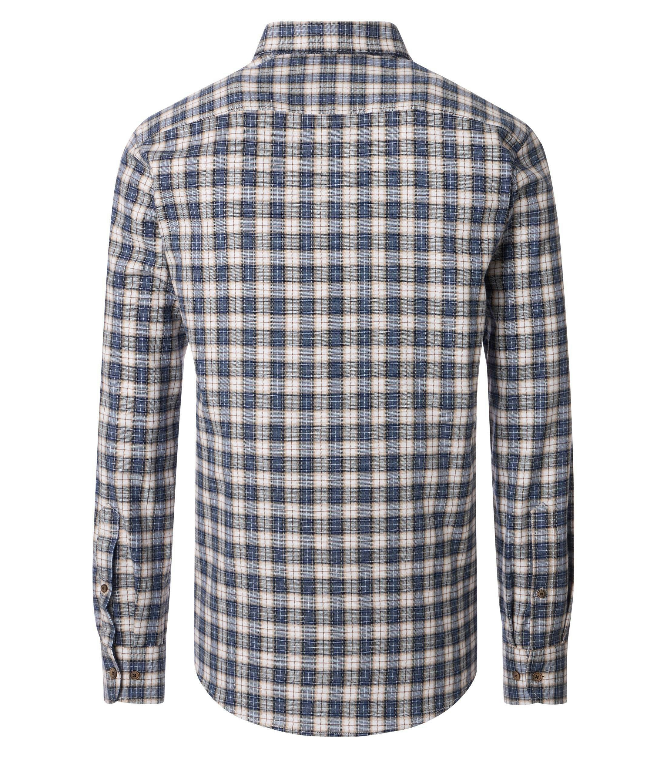Ein Freizeithemd im kariert Muster in der Farbe Blau