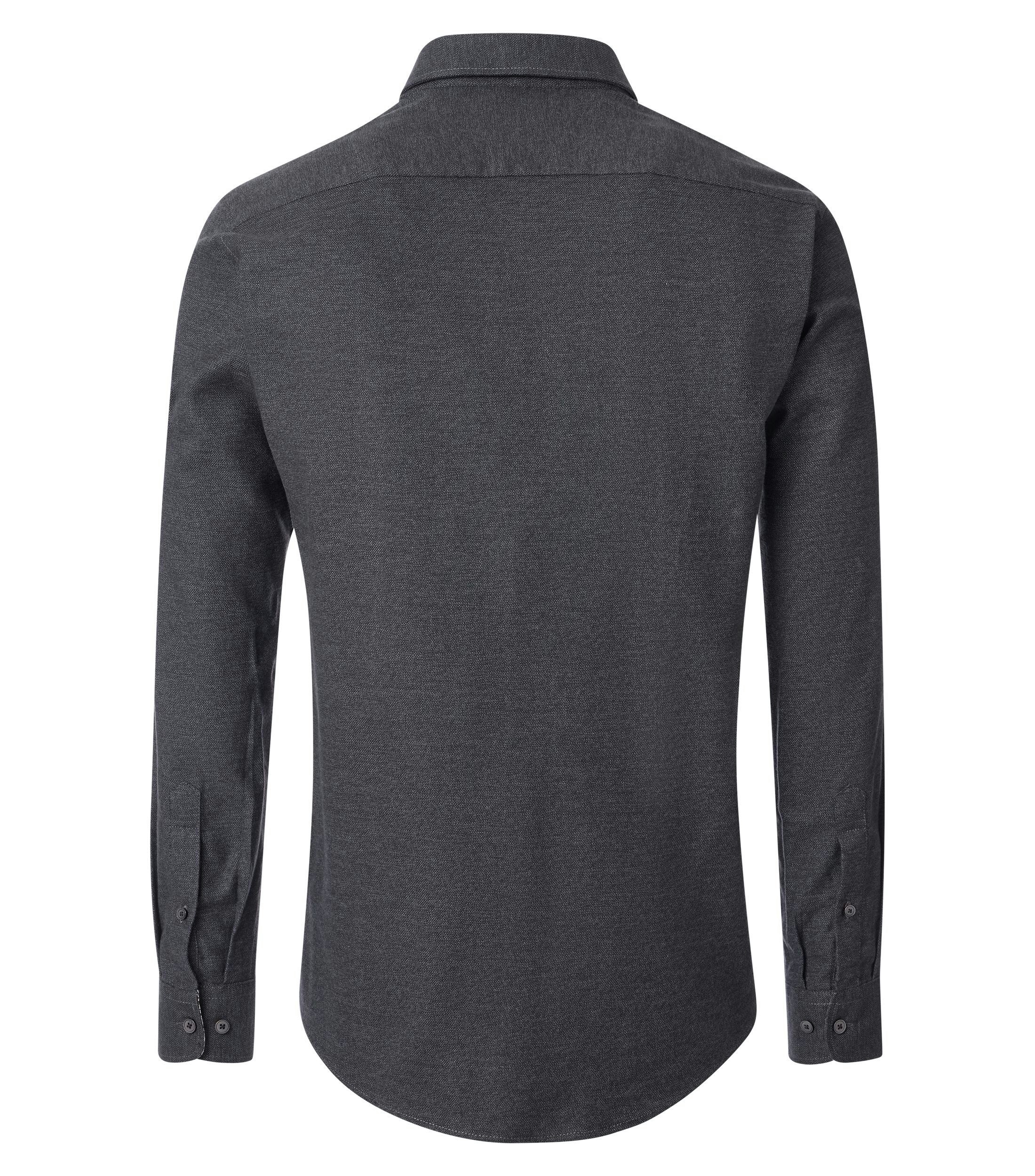 Ein Freizeithemd im uni Muster in der Farbe Dunkelgrau