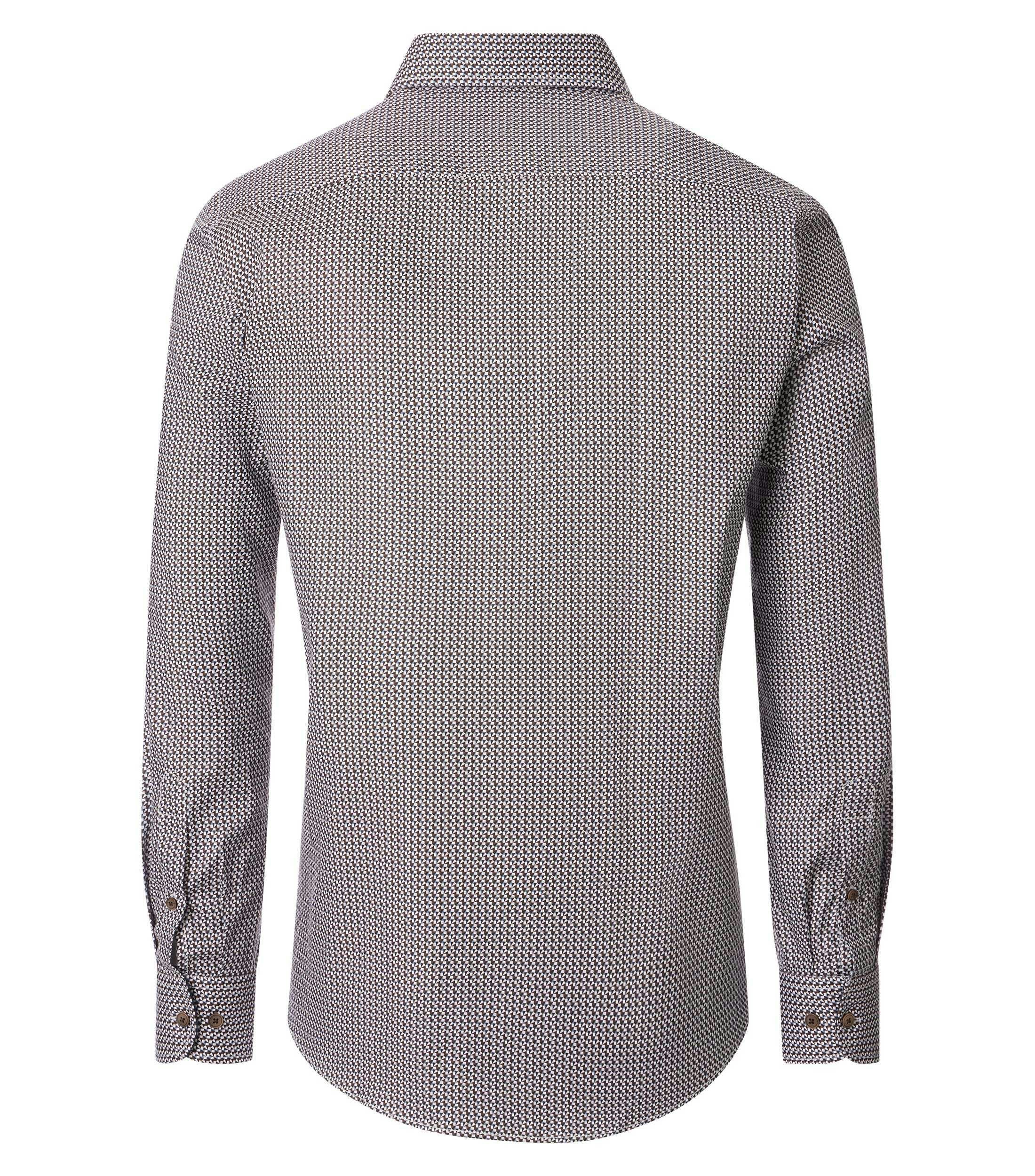 Ein Freizeithemd im Print Muster in der Farbe Braun