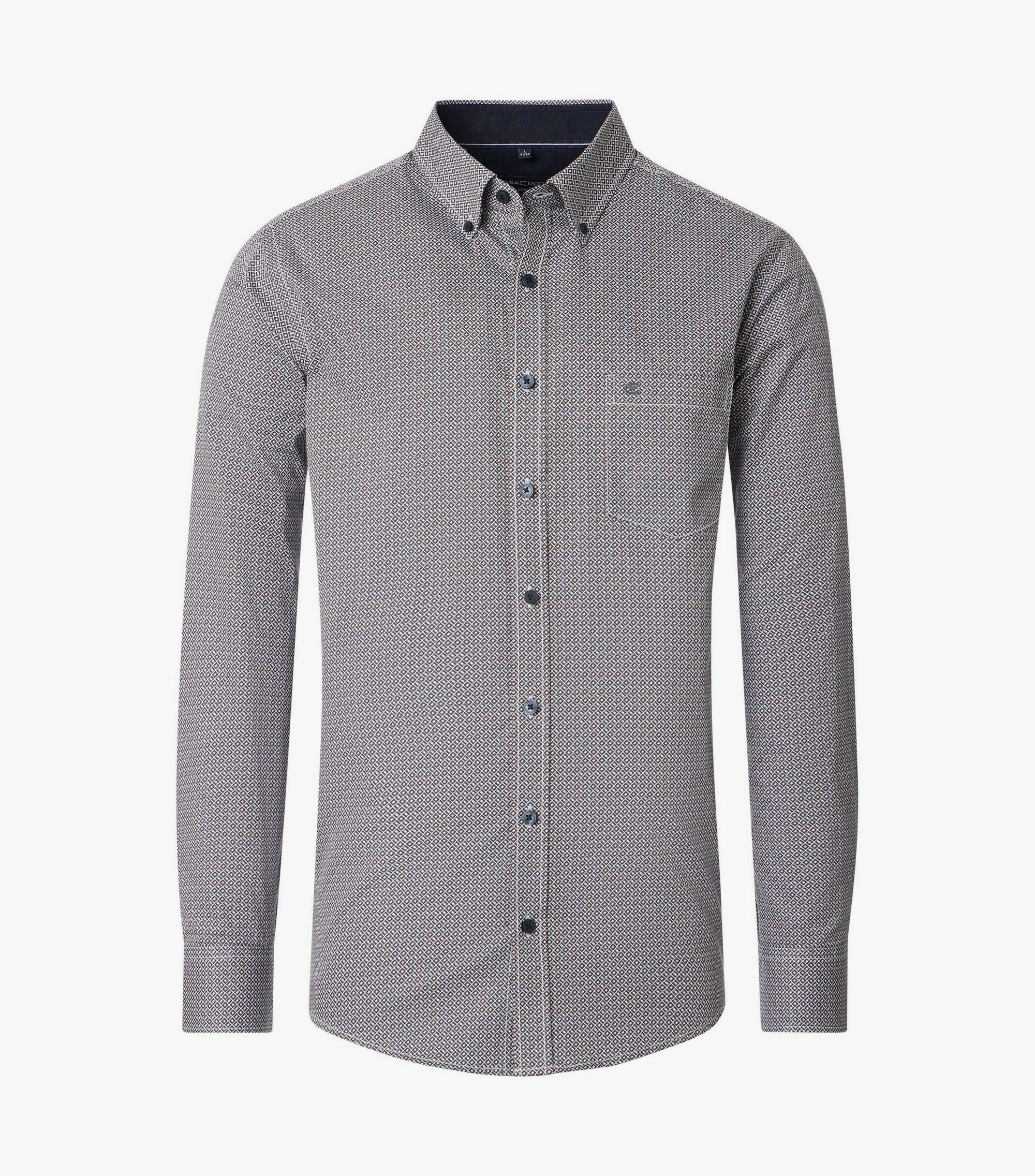 Ein Freizeithemd im Print Muster in der Farbe Grau