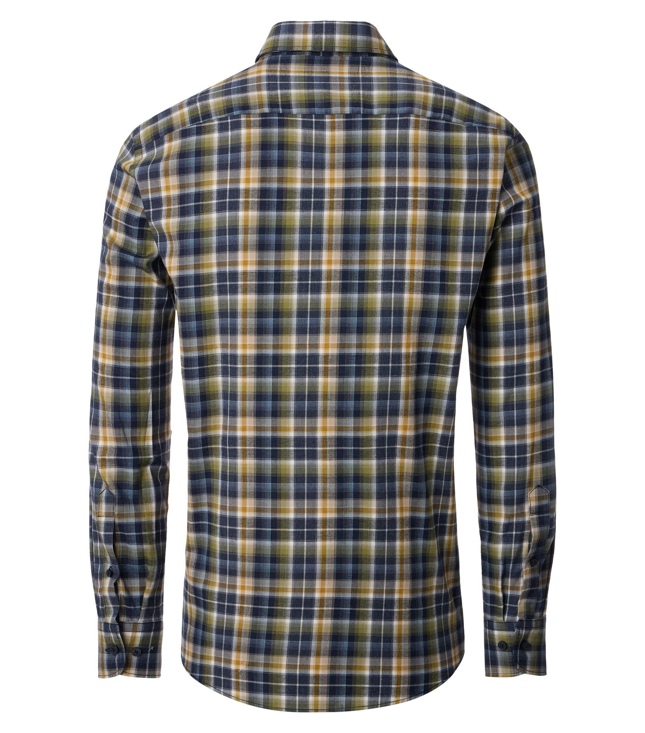 Ein Freizeithemd im kariert Muster in der Farbe Blau