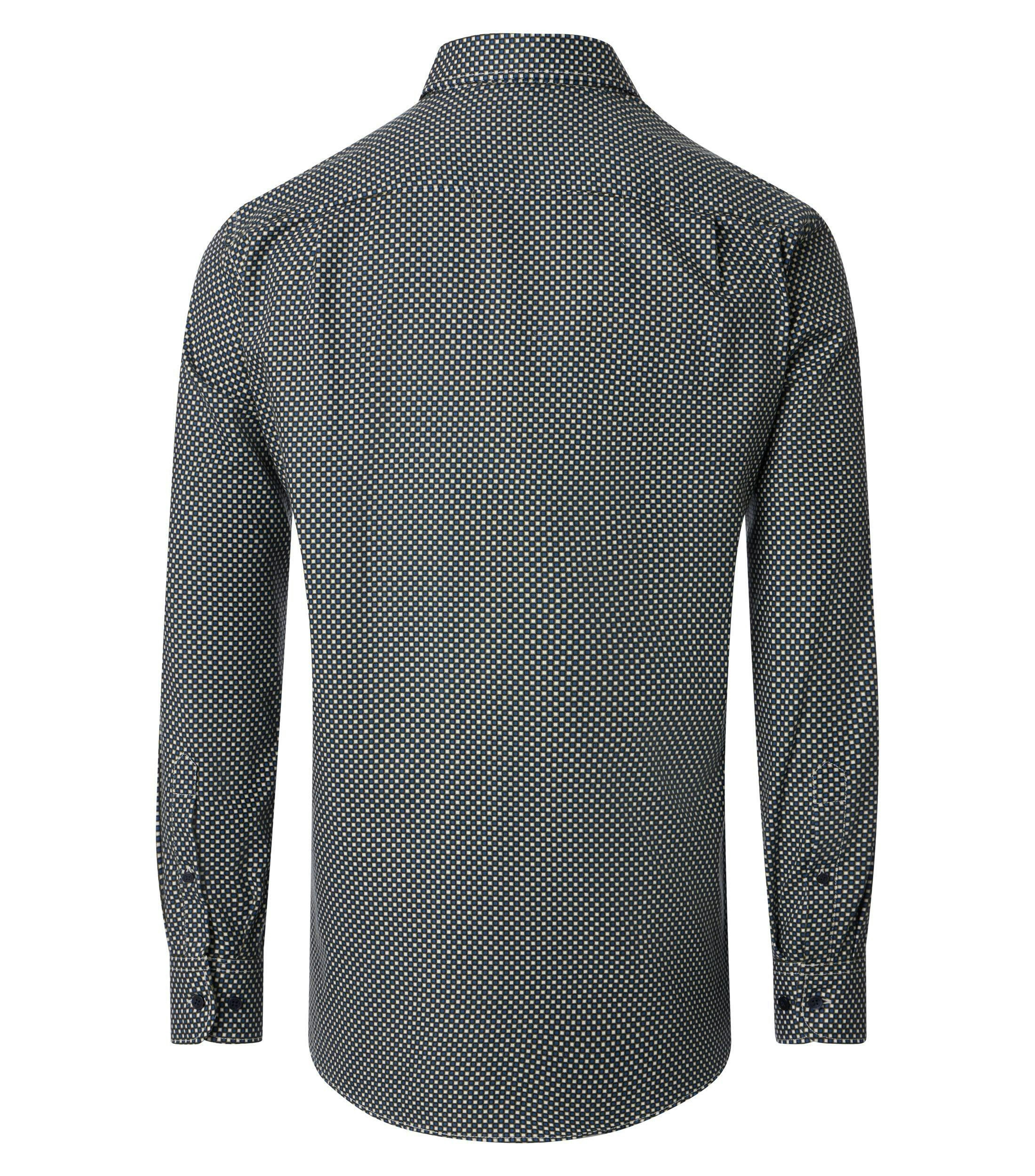 Ein Freizeithemd im Print Muster in der Farbe Blau