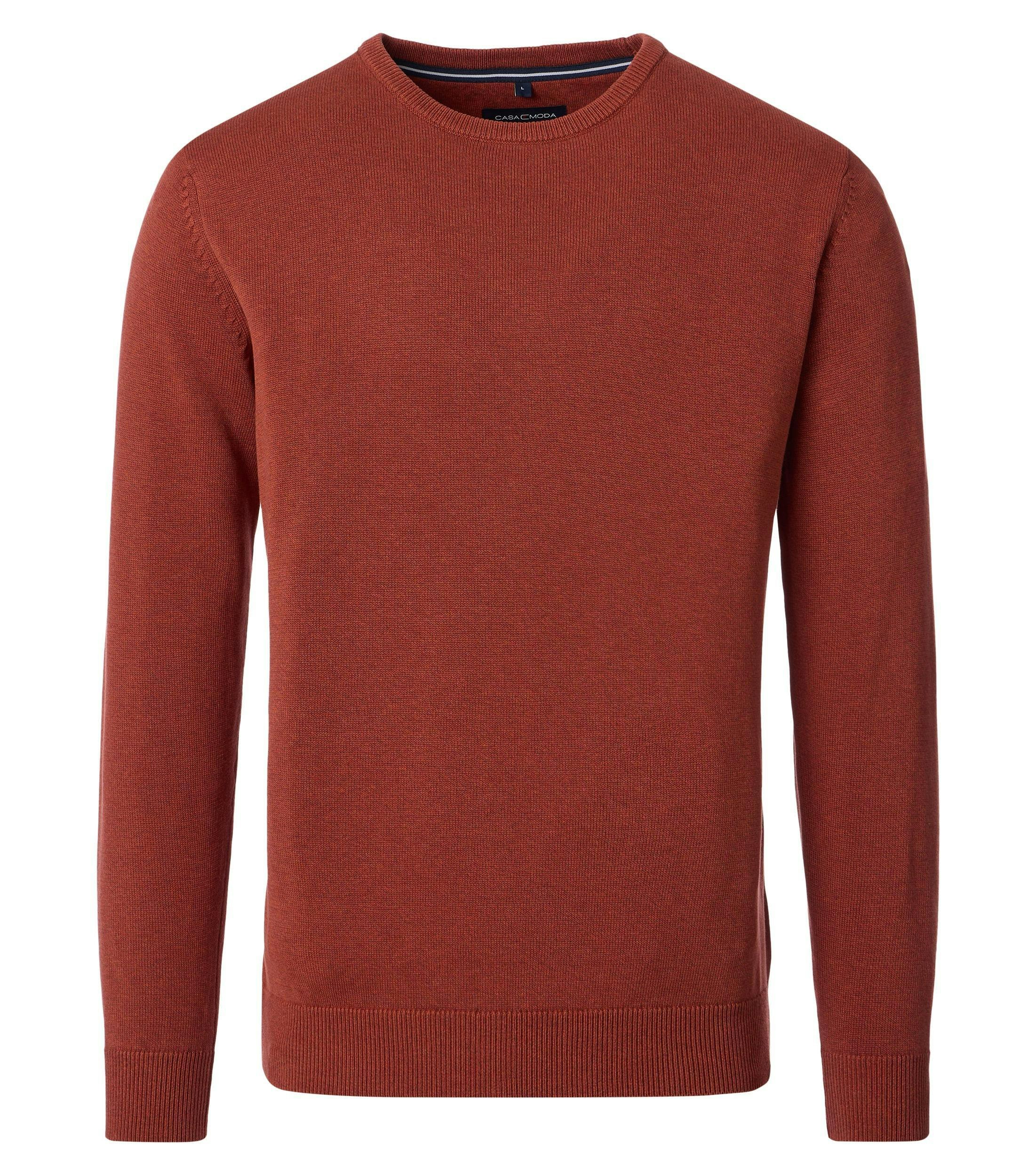 Ein Pullover im uni Muster in der Farbe Orange