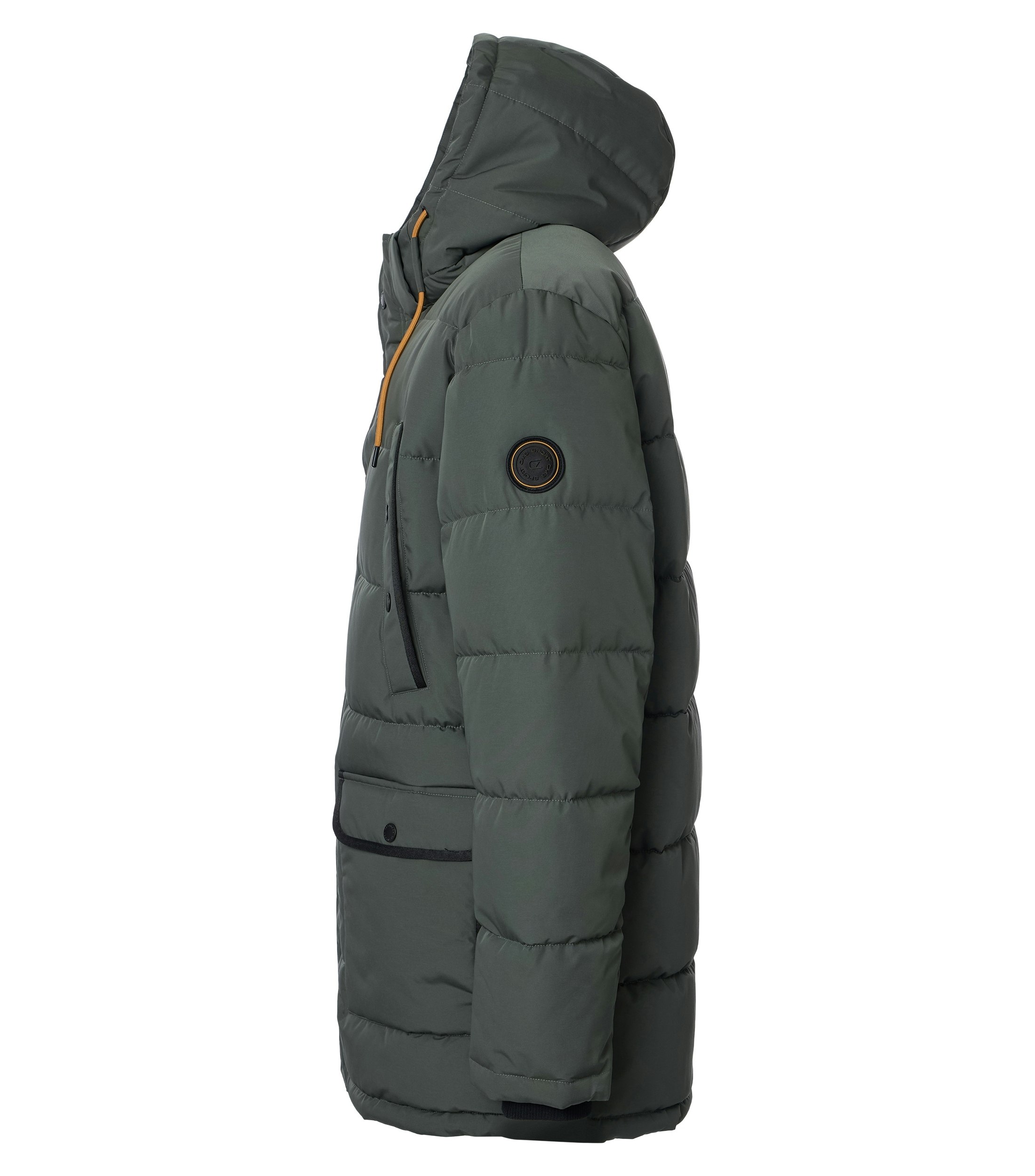 Eine Jacke im uni Muster in der Farbe TÃ¼rkisgrÃ¼n