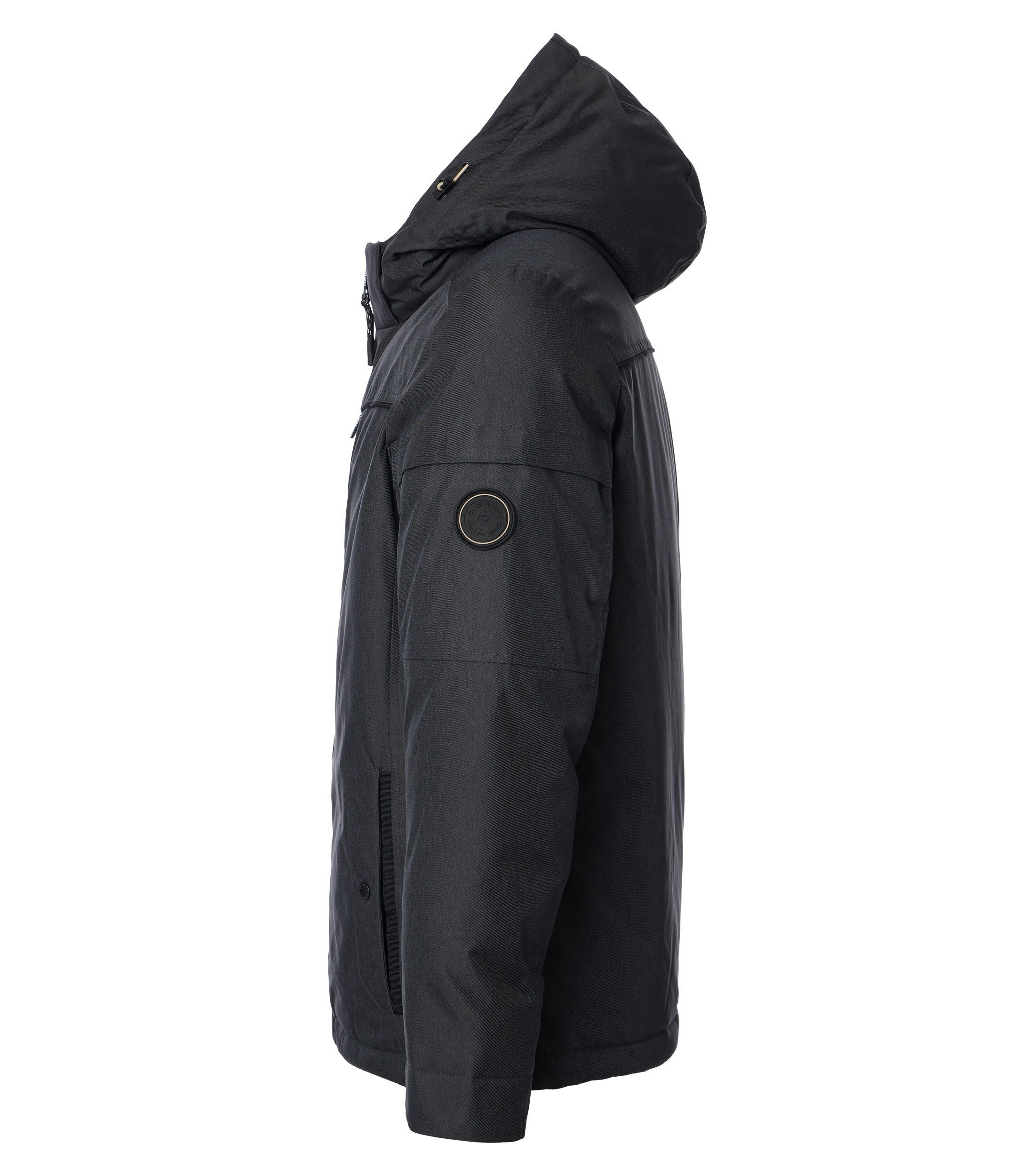 Eine Jacke im uni Muster in der Farbe Grauschwarz