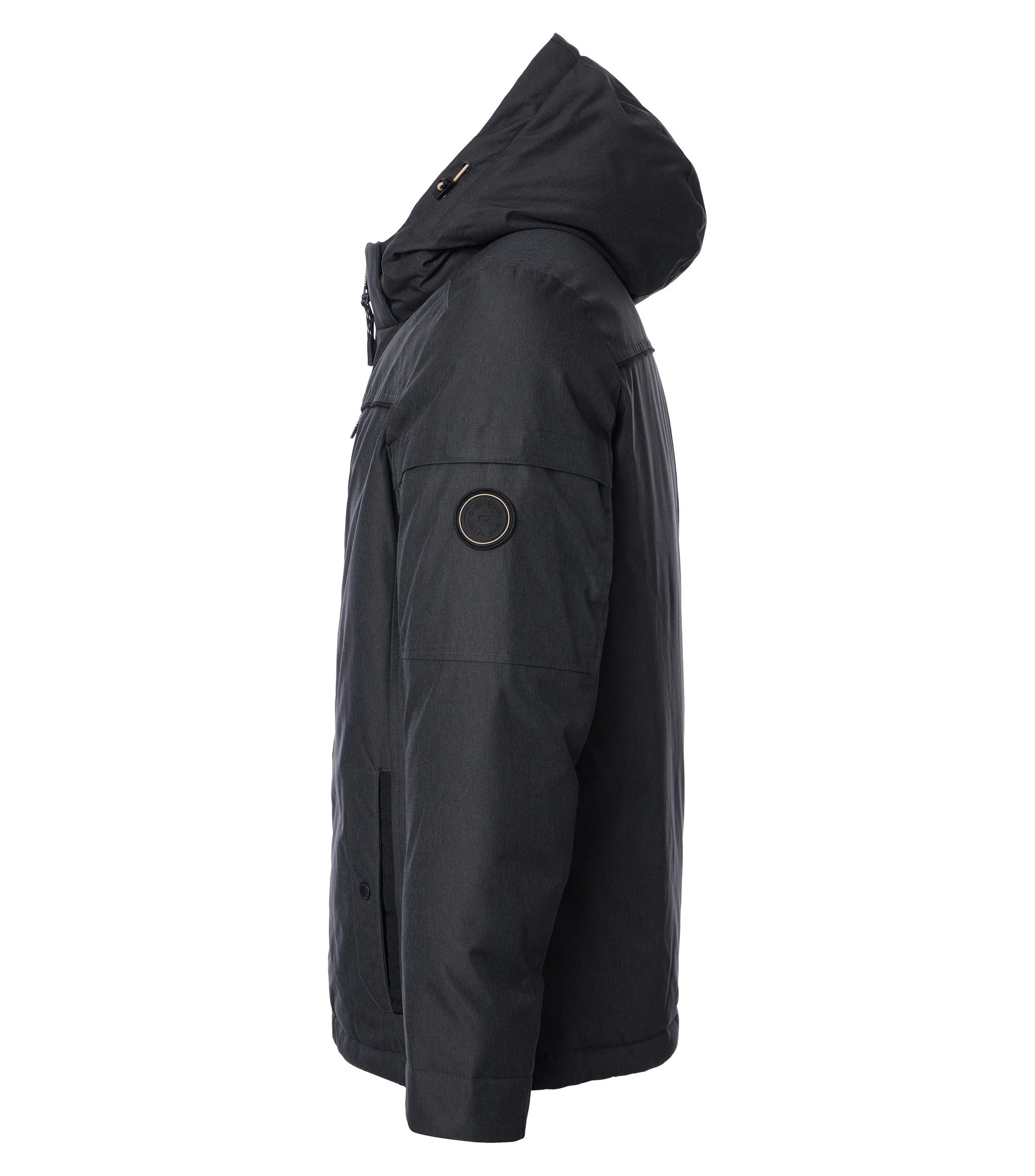 Jacke im unifarbenen Design in der Farbe Grauschwarz