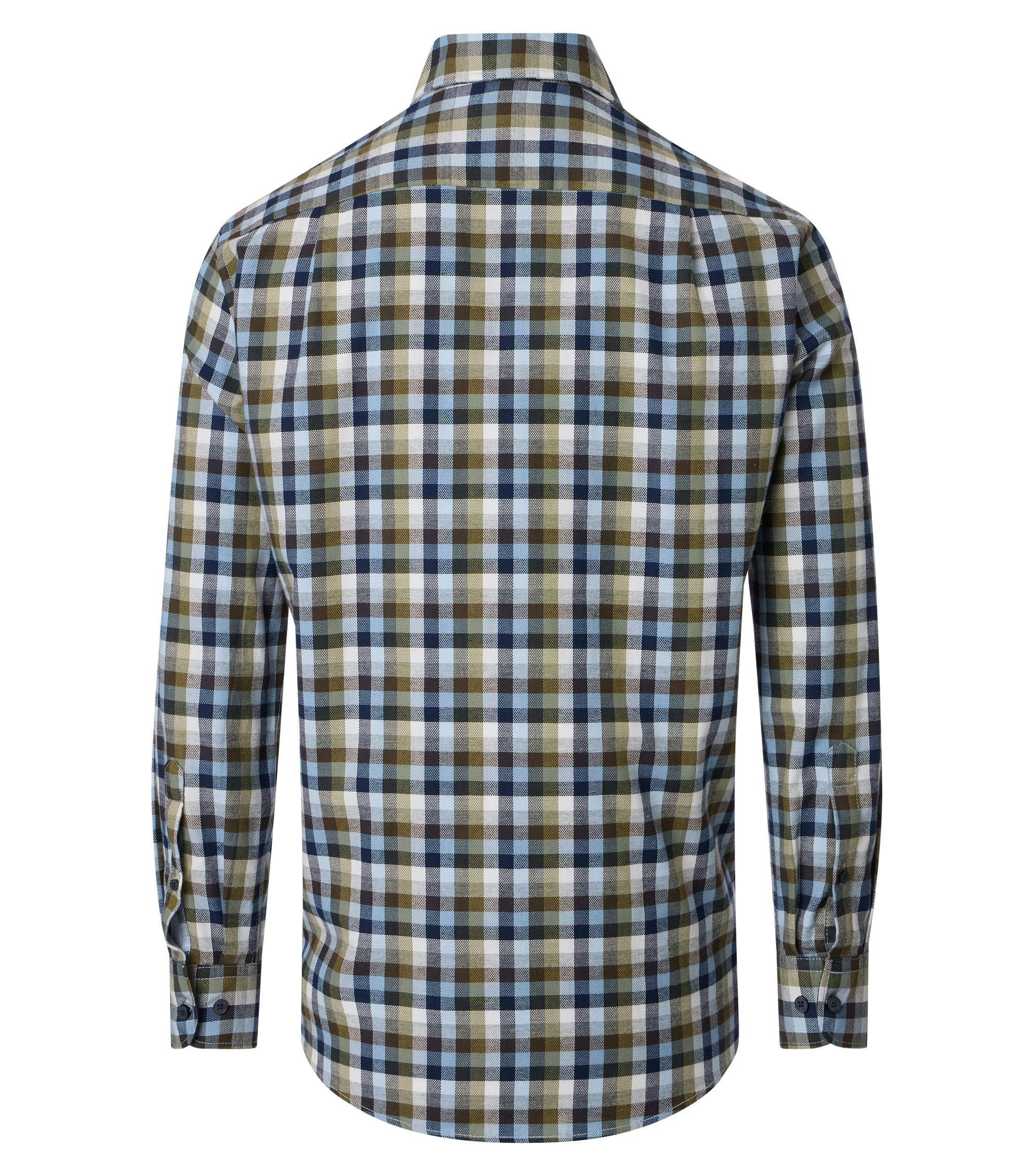 Ein Freizeithemd im kariert Muster in der Farbe GrÃ¼n