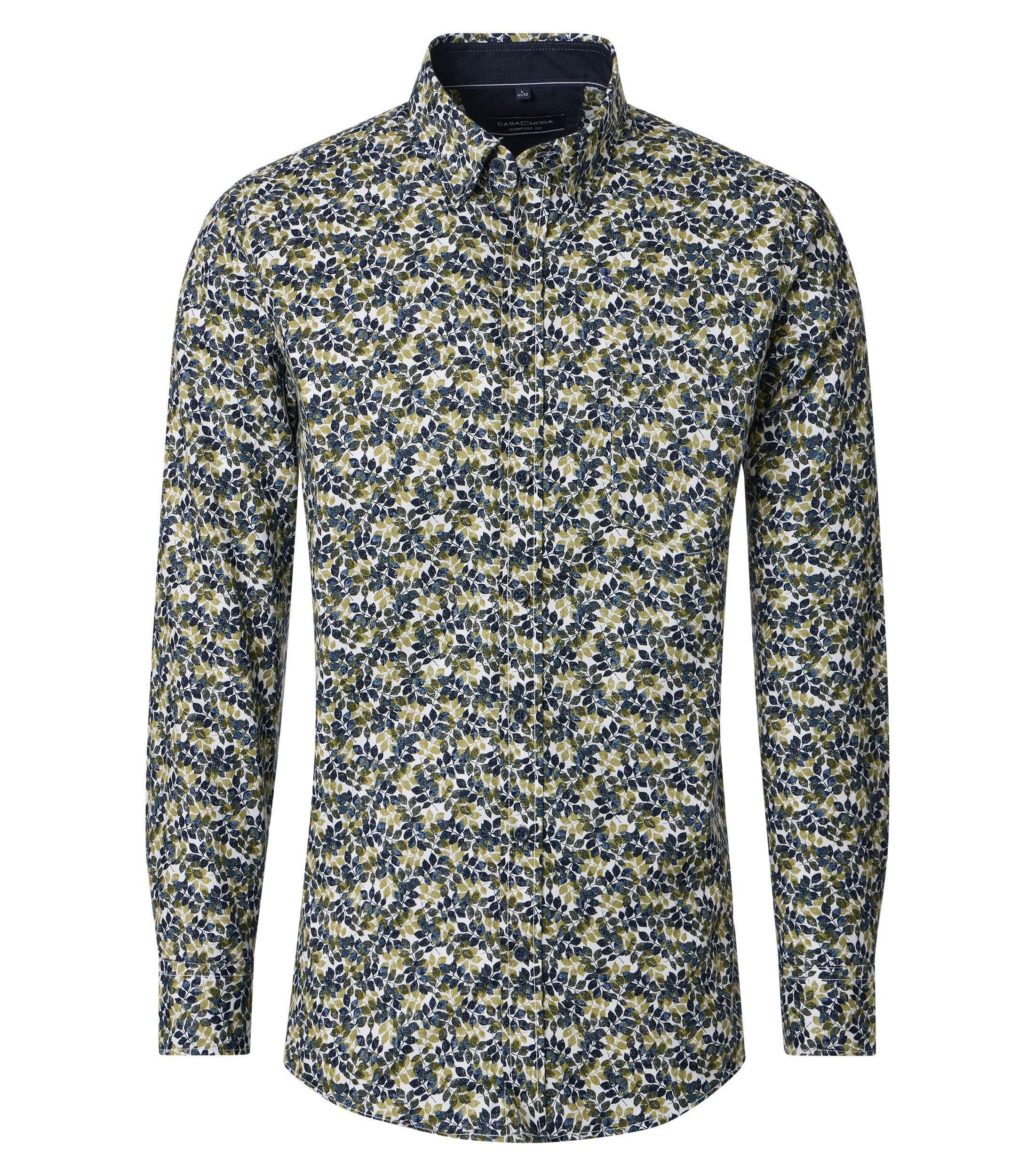 Ein Freizeithemd im Print Muster in der Farbe GrÃ¼n