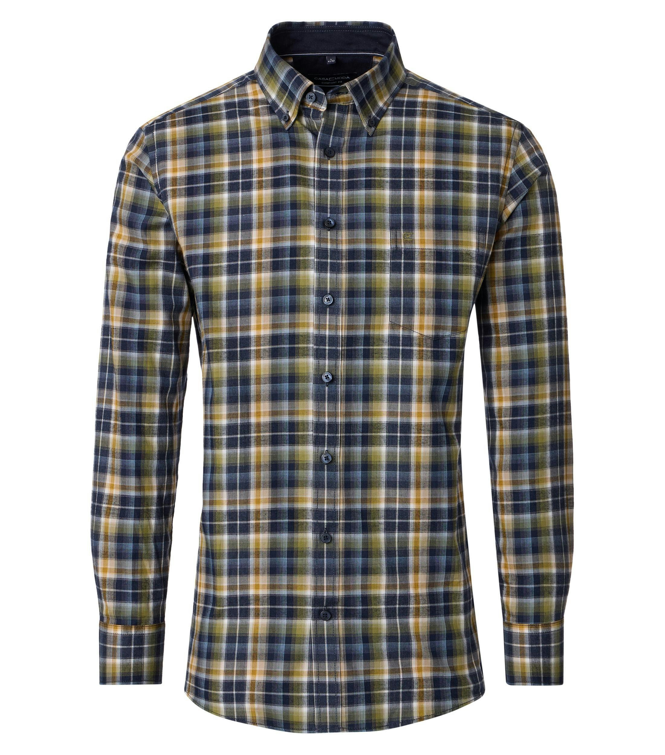 Ein Freizeithemd im kariert Muster in der Farbe Blau