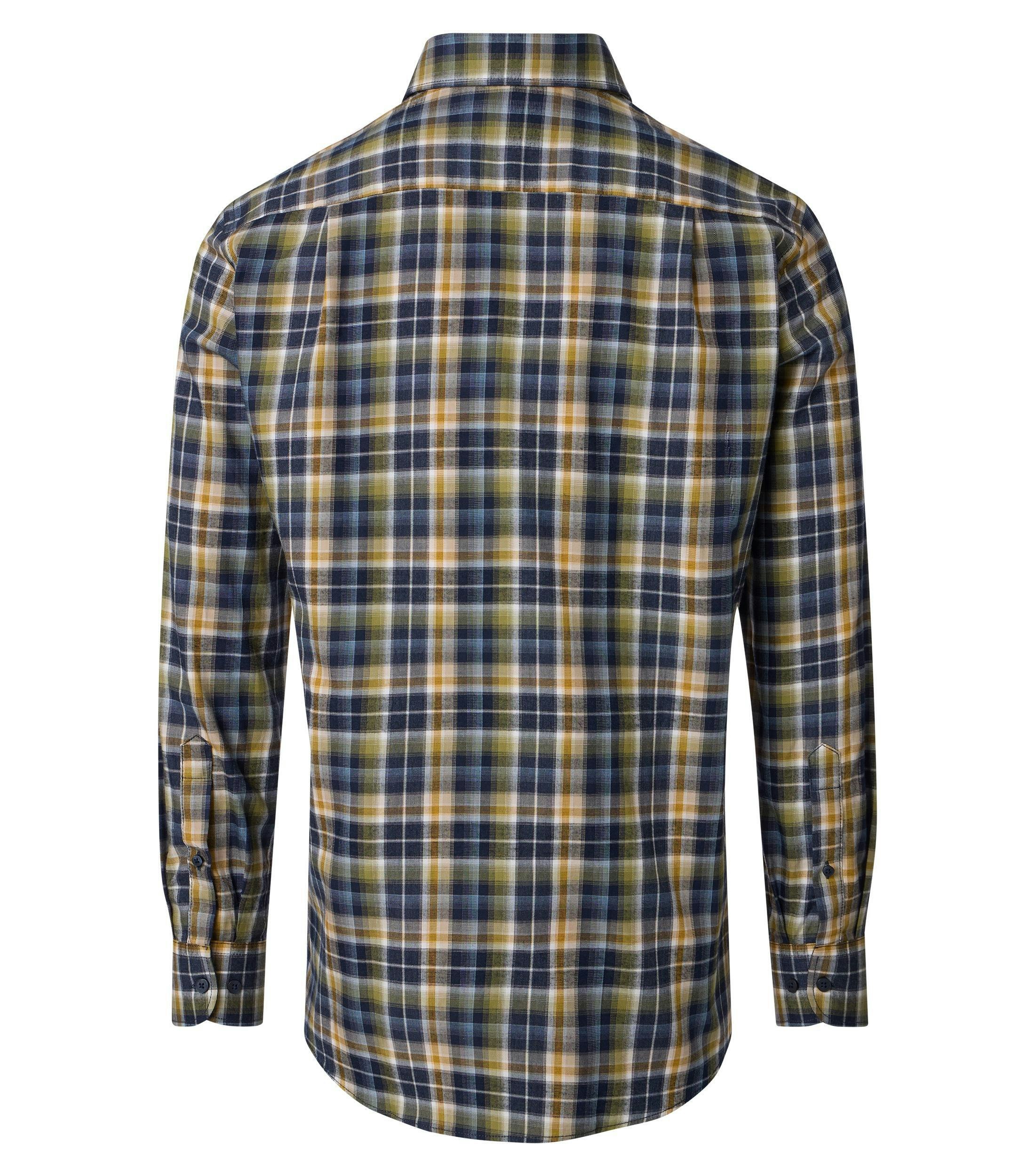 Ein Freizeithemd im kariert Muster in der Farbe Blau