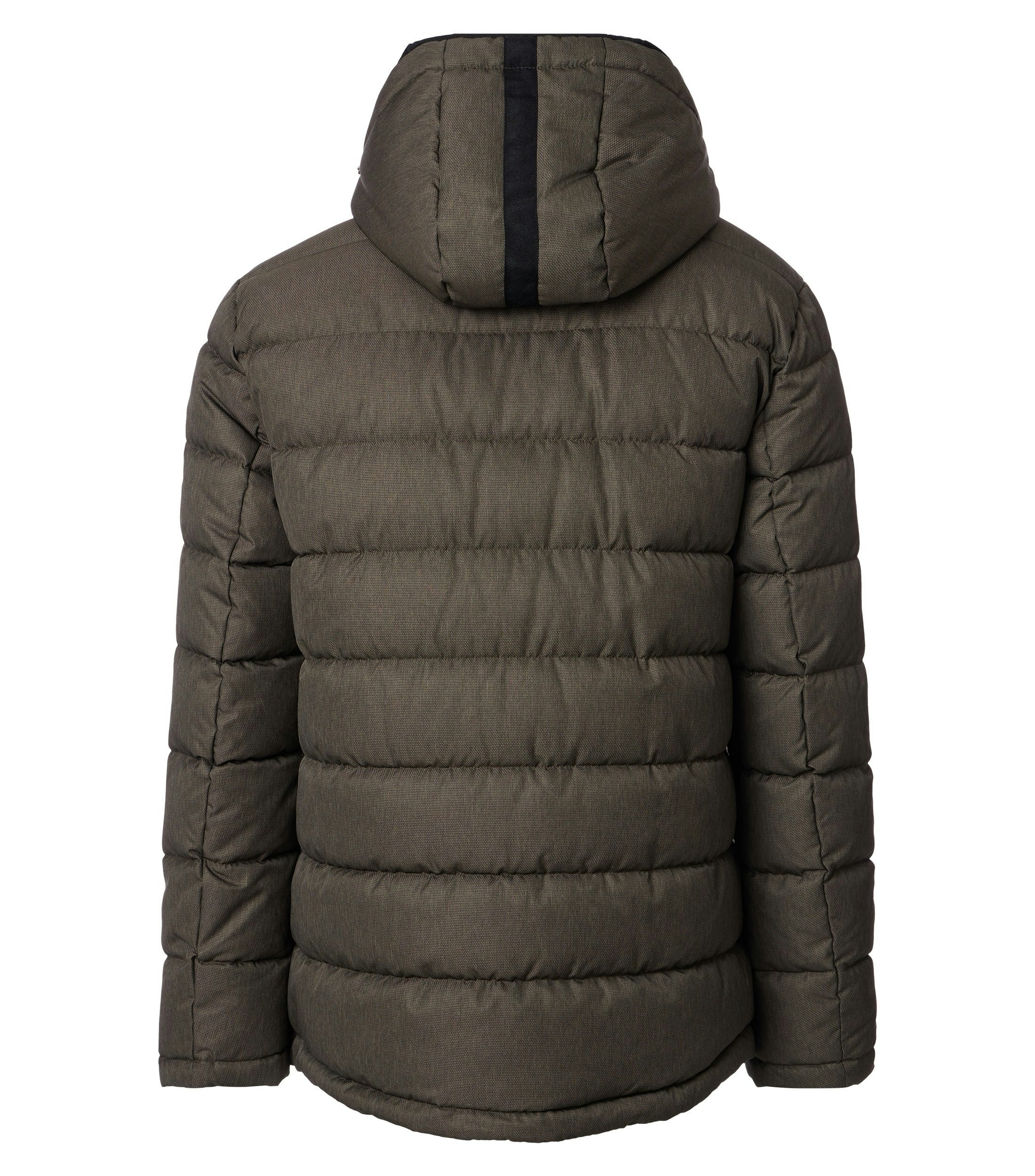 Eine Jacke im uni Muster in der Farbe Dunkelgrün