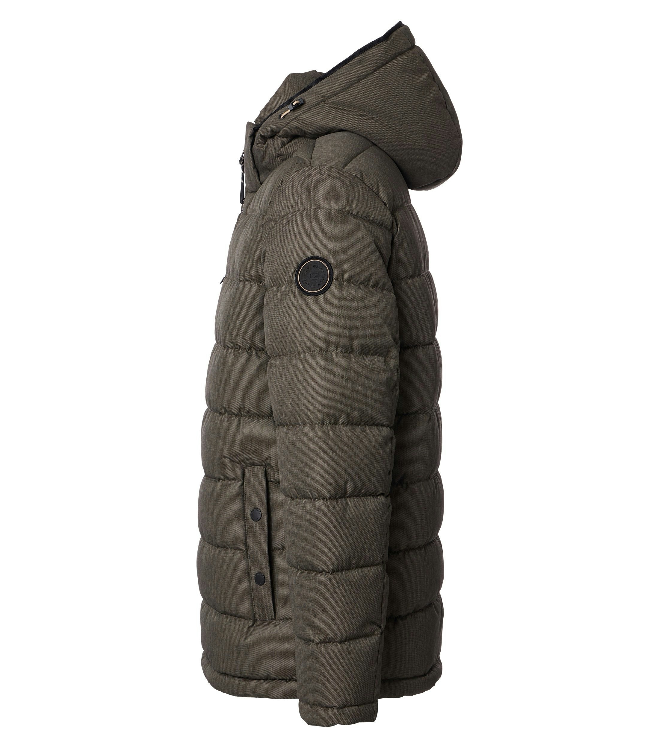 Eine Jacke im uni Muster in der Farbe Dunkelgrün