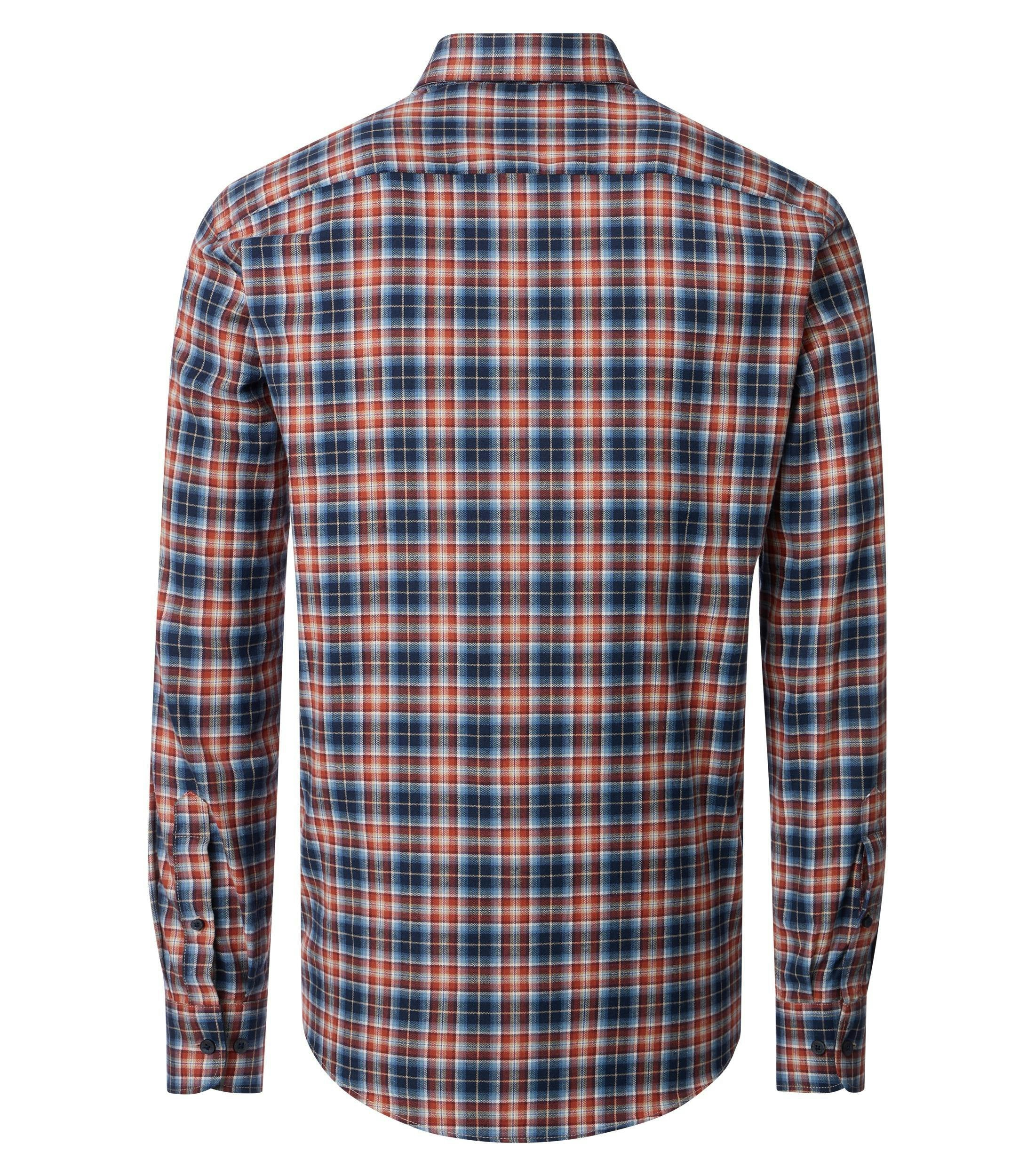 Ein Freizeithemd im kariert Muster in der Farbe dunkles Mittelblau