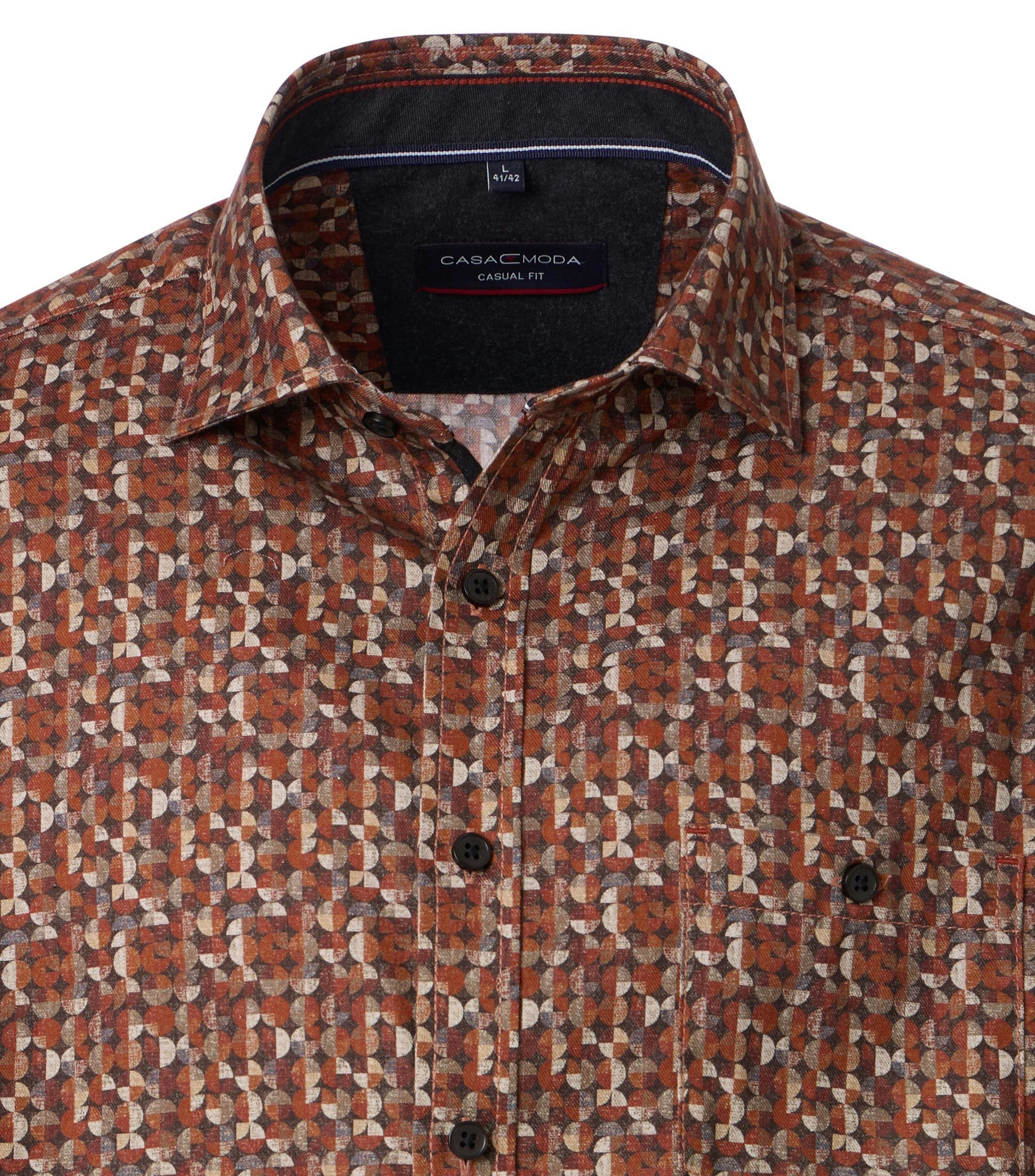 Freizeithemd in Orange Casual Fit - CASAMODA
