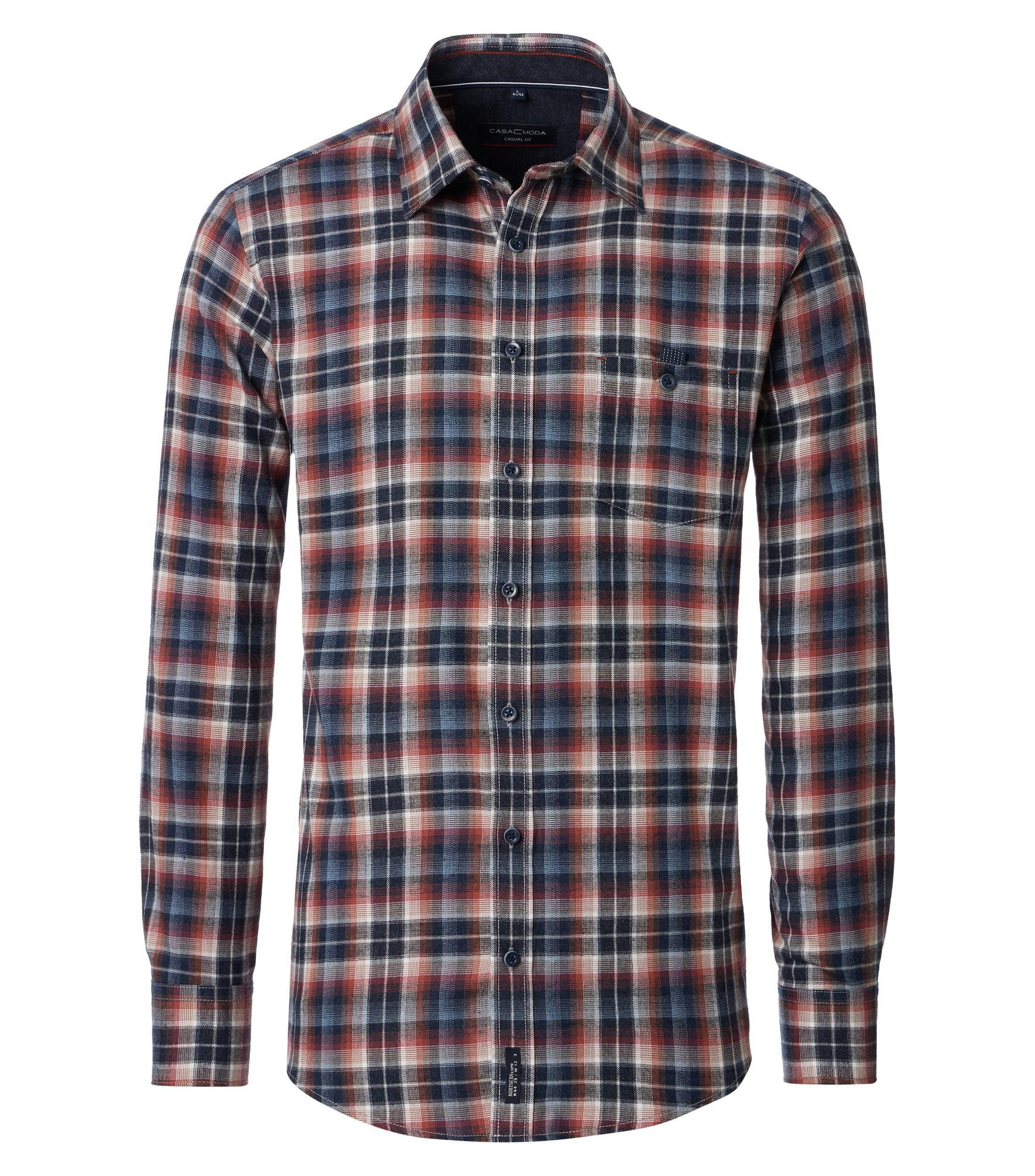 Freizeithemd in Blau Casual Fit - CASAMODA