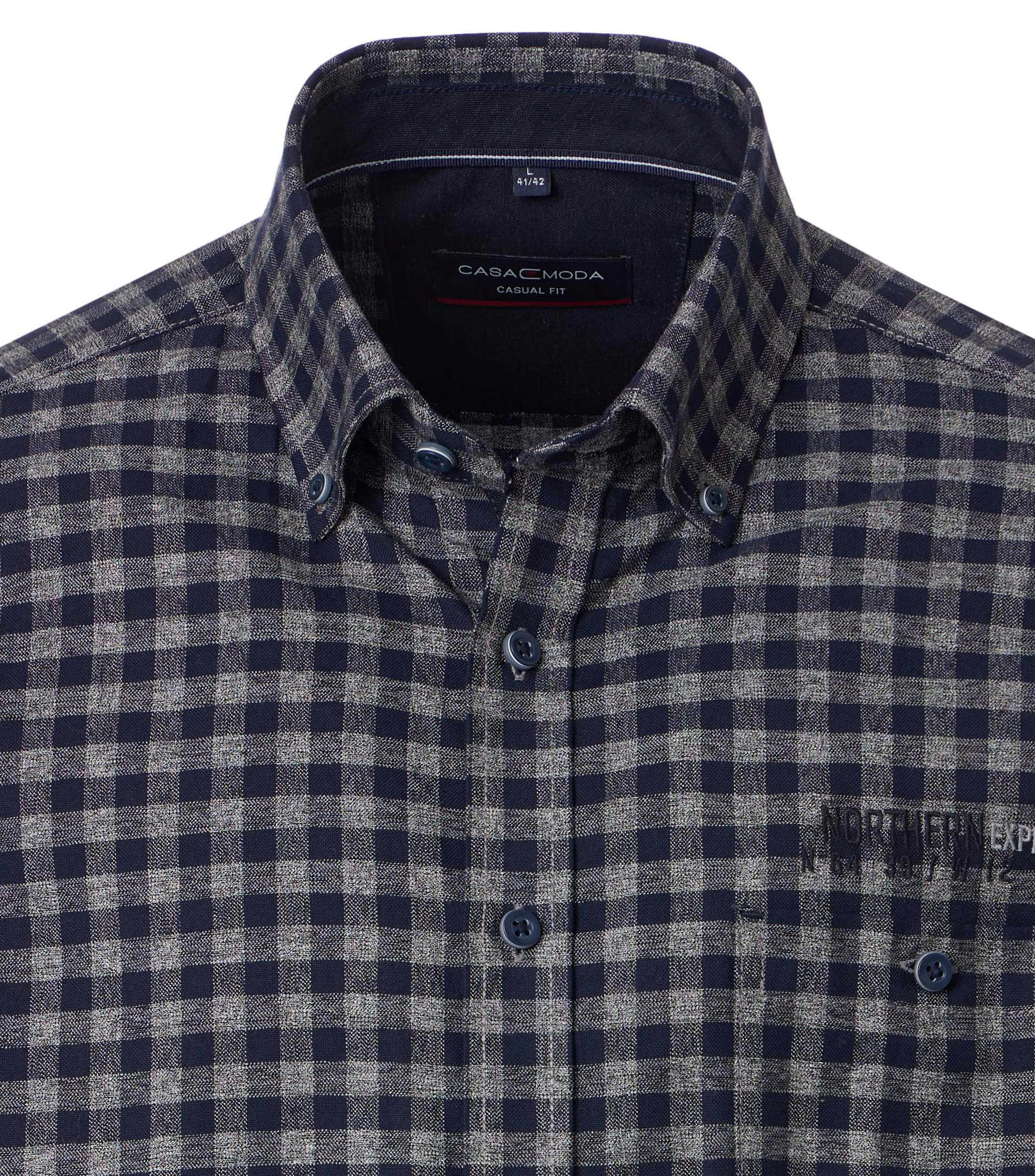 Freizeithemd in Dunkelblau Casual Fit - CASAMODA