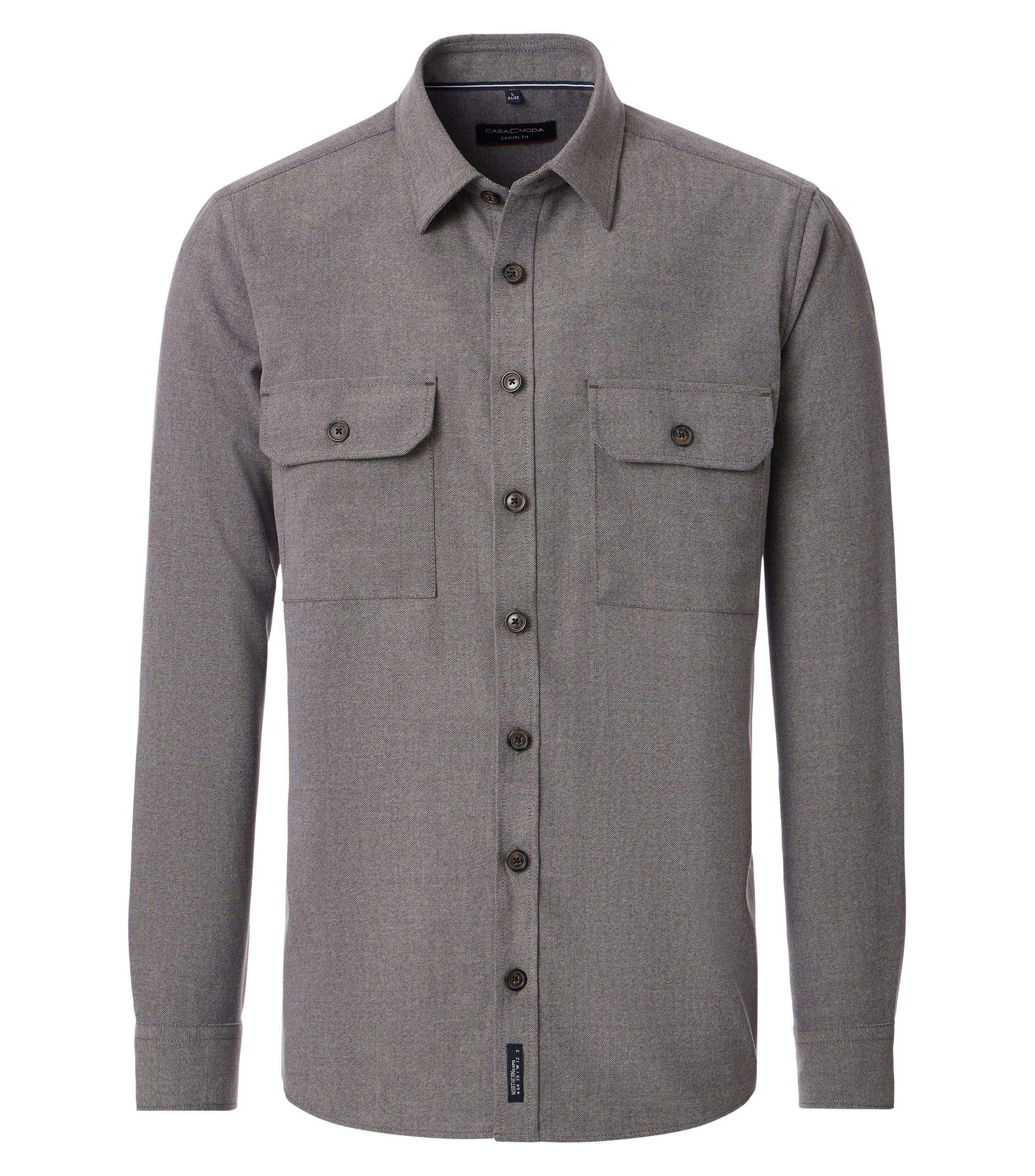 Hemdjacke in Beige Casual Fit - CASAMODA