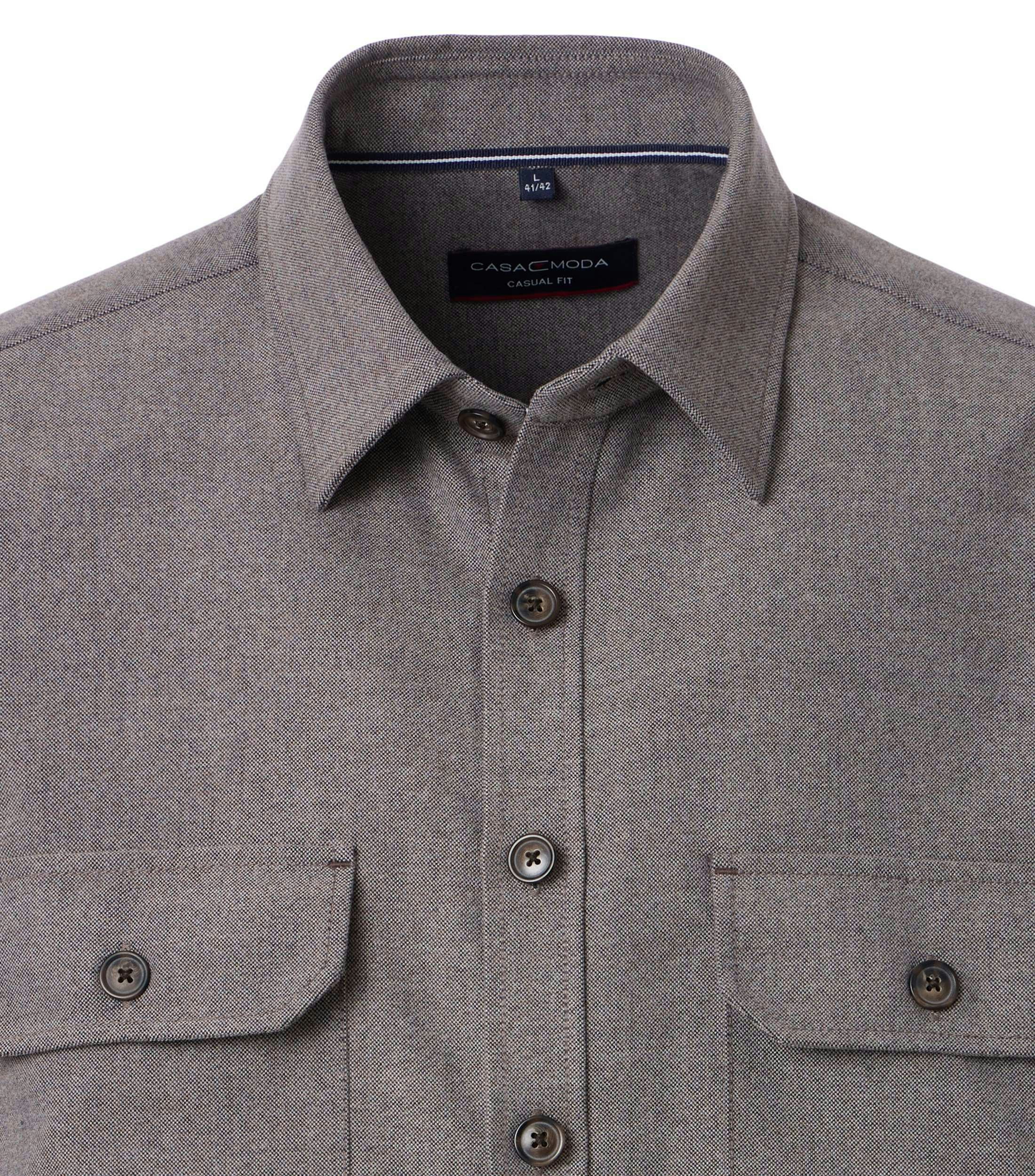 Hemdjacke in Beige Casual Fit - CASAMODA